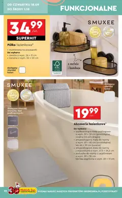 Biedronka gazetka - Hity i inspiracje od 15.09.2025 | Strona: 34 | Produkty: Poduszka, Półka, Poduszka do wanny