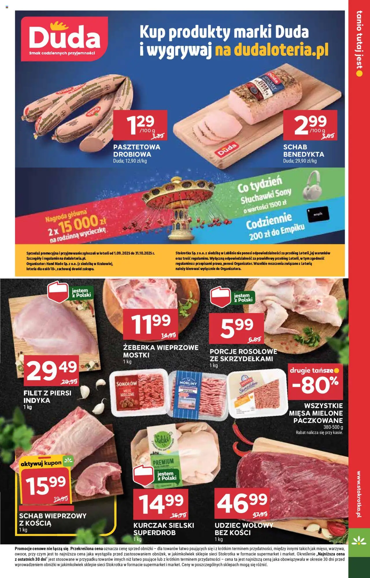 Stokrotka Gazetka - Market od 09.10.2025 | Strona: 11 | Produkty: Kurczak, Piersi, Słuchawki, Schab wieprzowy