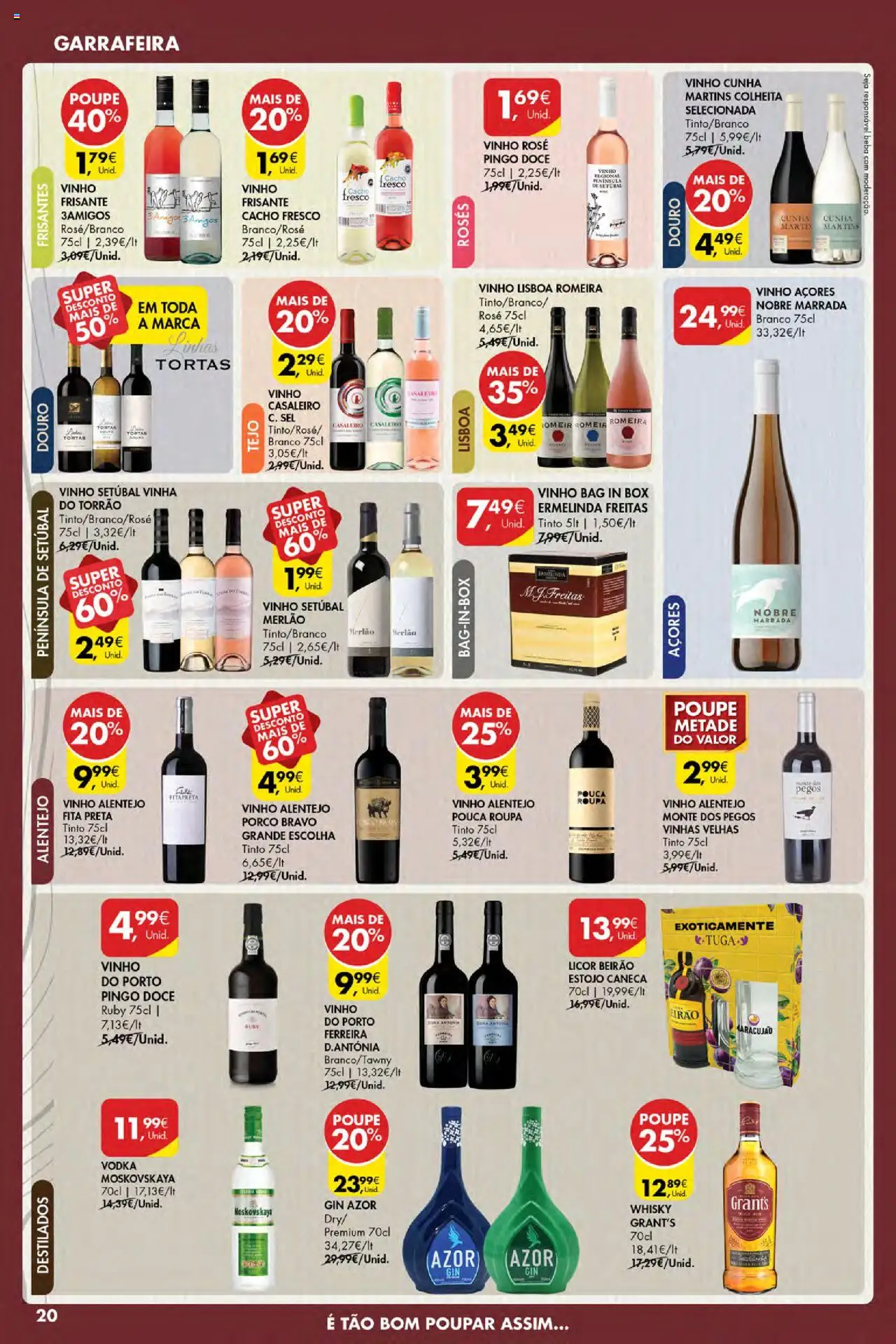 Pingo Doce Poupe Esta Semana Açores │ válido de 02.10.2025 | Página: 20 | Produtos: Whisky, Caneca, Gin, Vodka