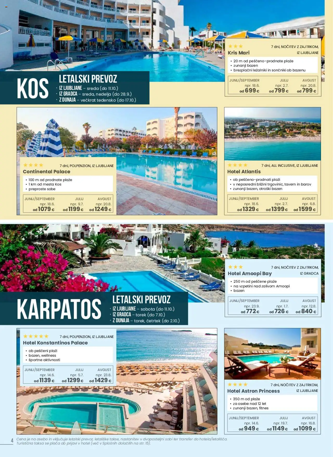 Novi Sonček katalog ponudbe – veljaven od 01.06.2025 | Stran: 4 | Izdelki: Bazen, Kos
