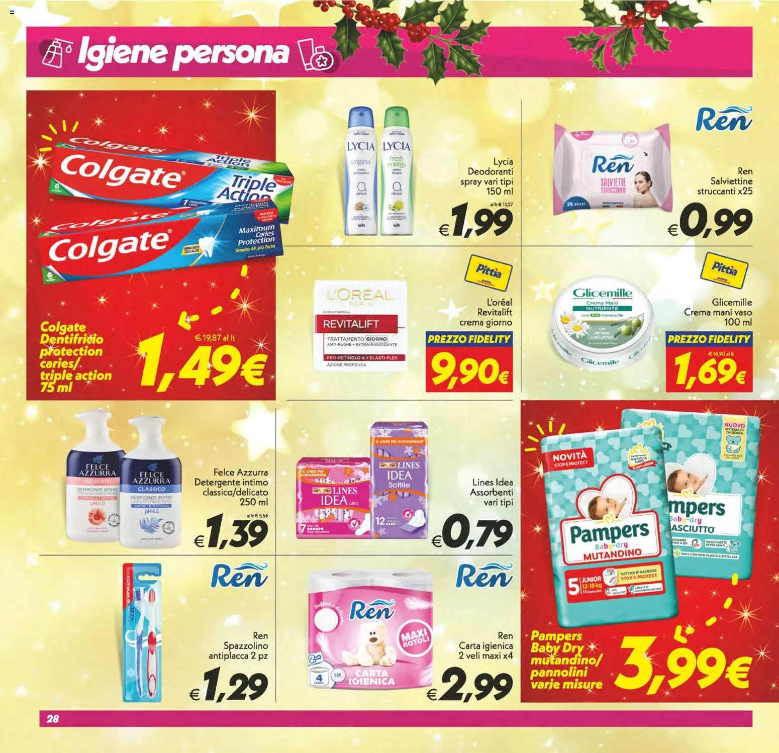 Volantino SuperConveniente del 05.12.2025 | Pagina: 28 | Prodotti: Crema, Pannolini, Carta igienica, Detergente