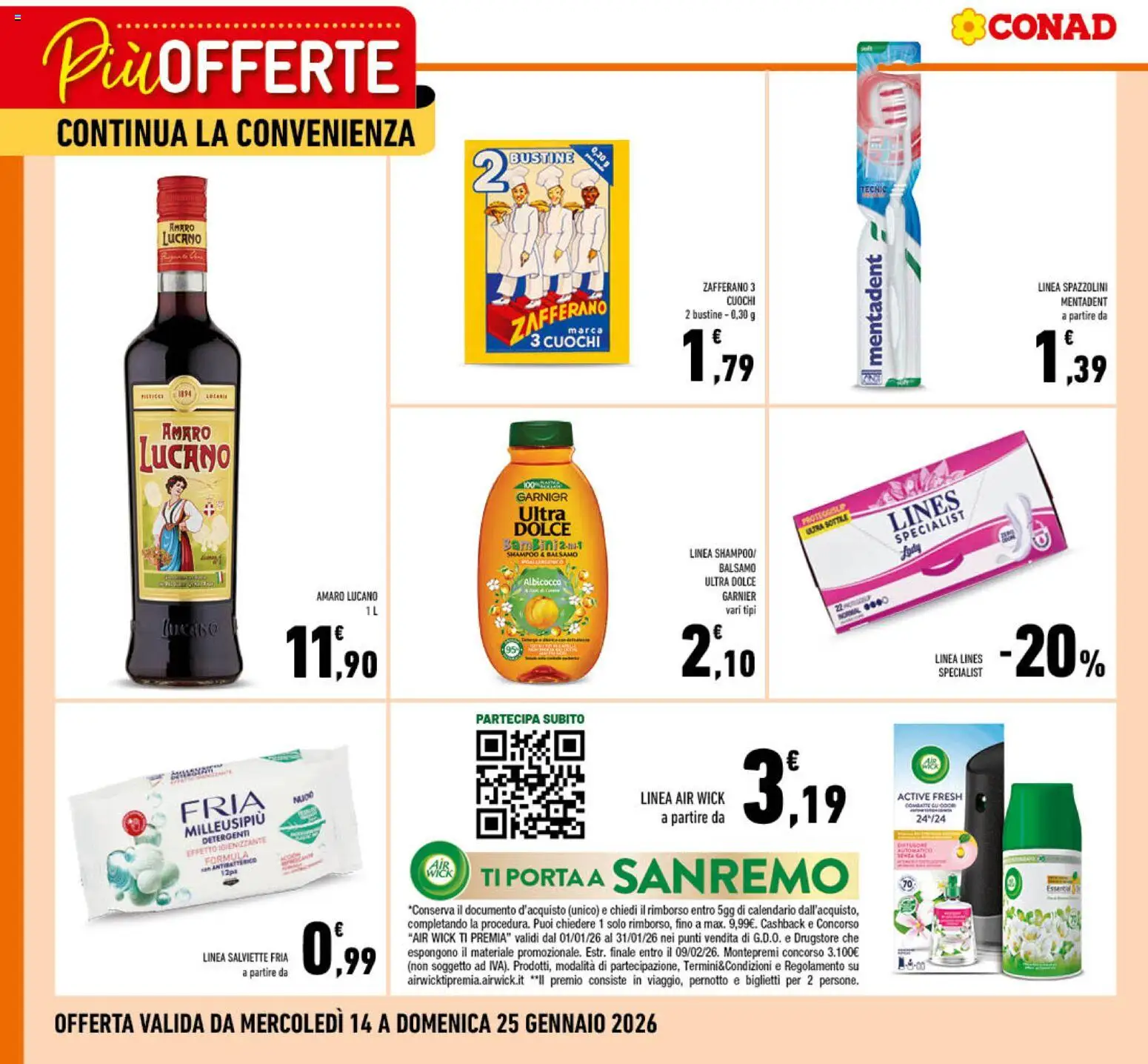 Volantino Conad del 14.01.2026 | Pagina: 2 | Prodotti: Shampoo, Balsamo, Amaro