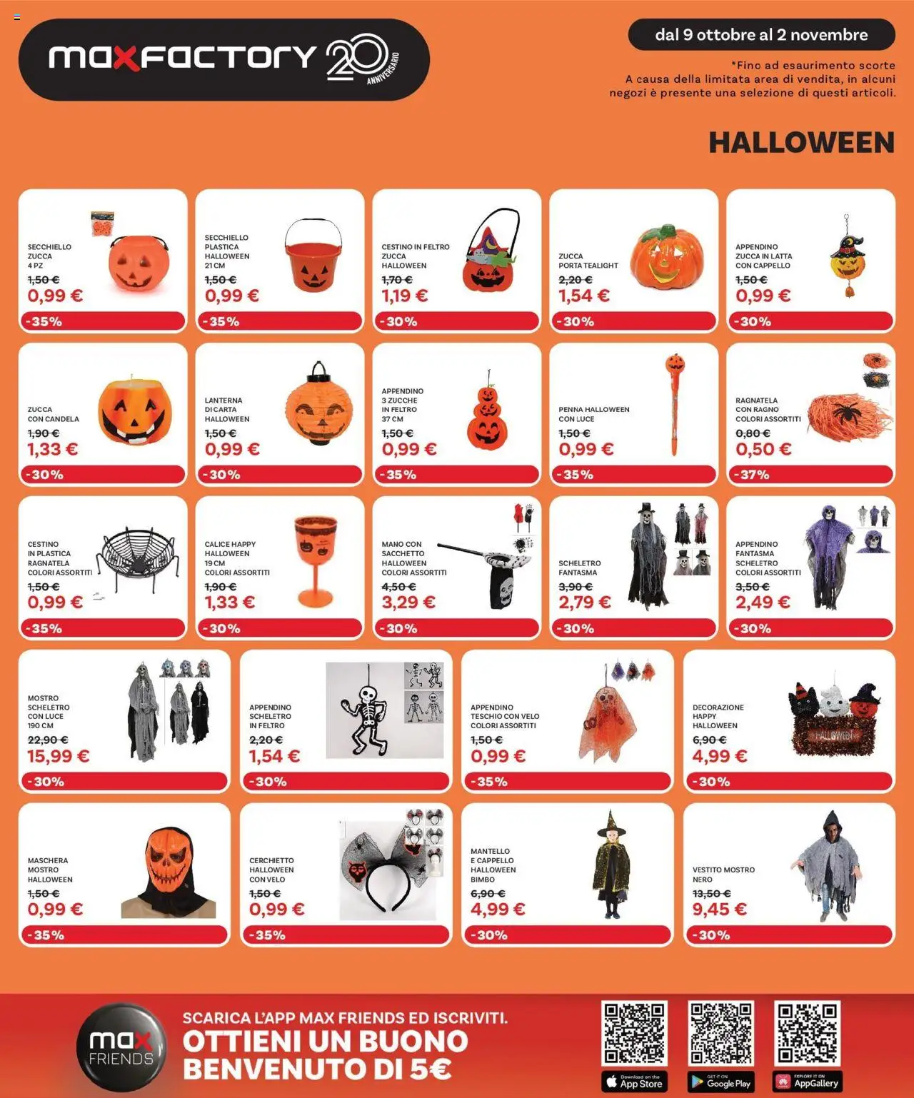 Volantino Max Factory del 09.10.2025 | Pagina: 26 | Prodotti: Calice, Lanterna, Zucca, Cestino
