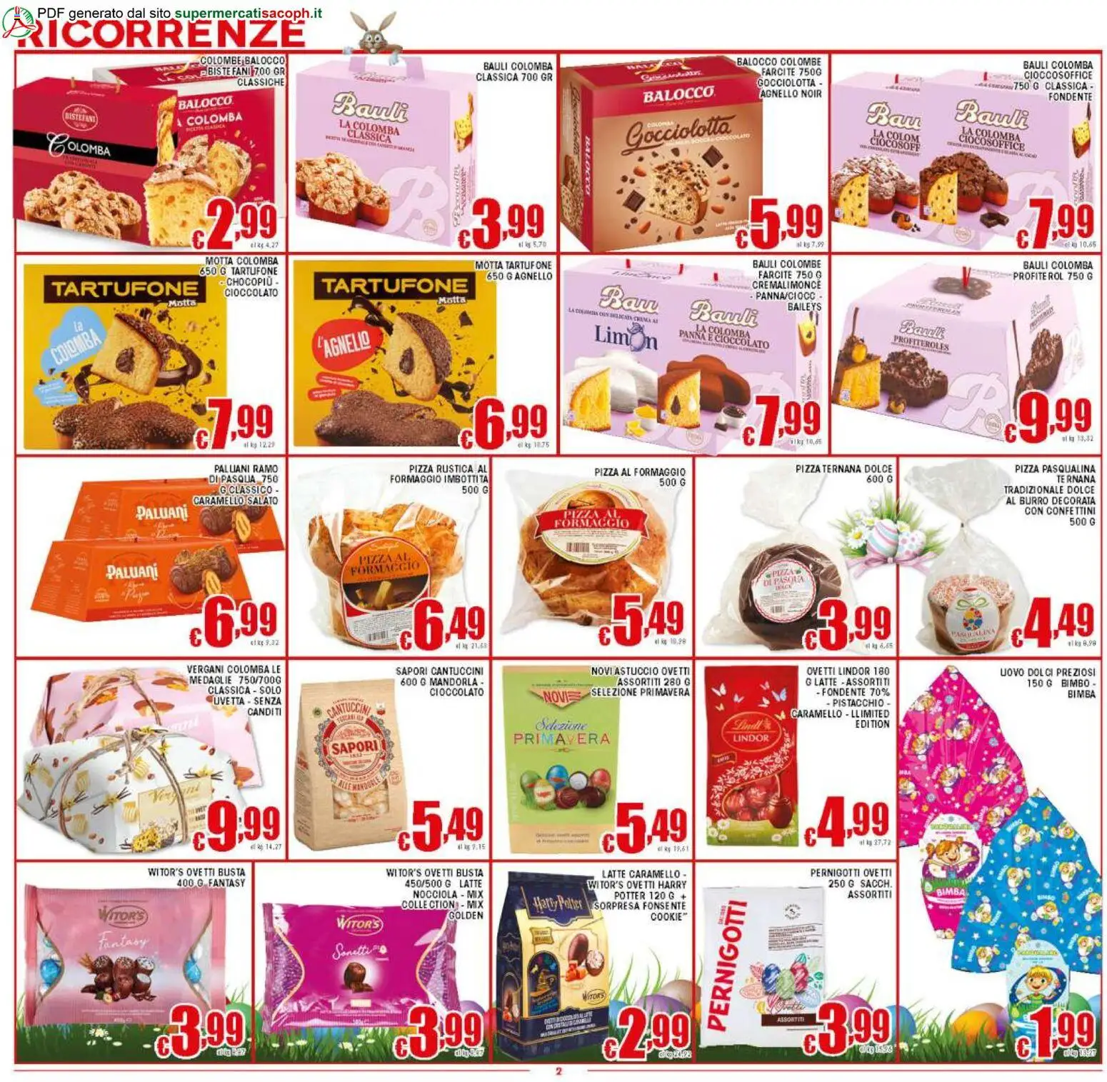 Volantino Sacoph del 27.03.2026 | Pagina: 2 | Prodotti: Crema, Panna, Burro, Agnello