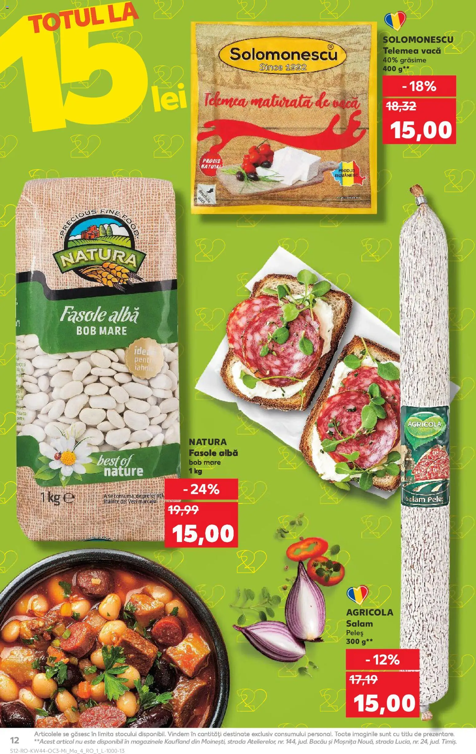 Noul catalog Kaufland – valabil de la 29.10.2025 | Pagină: 12 | Produse: Salam, Fasole albă