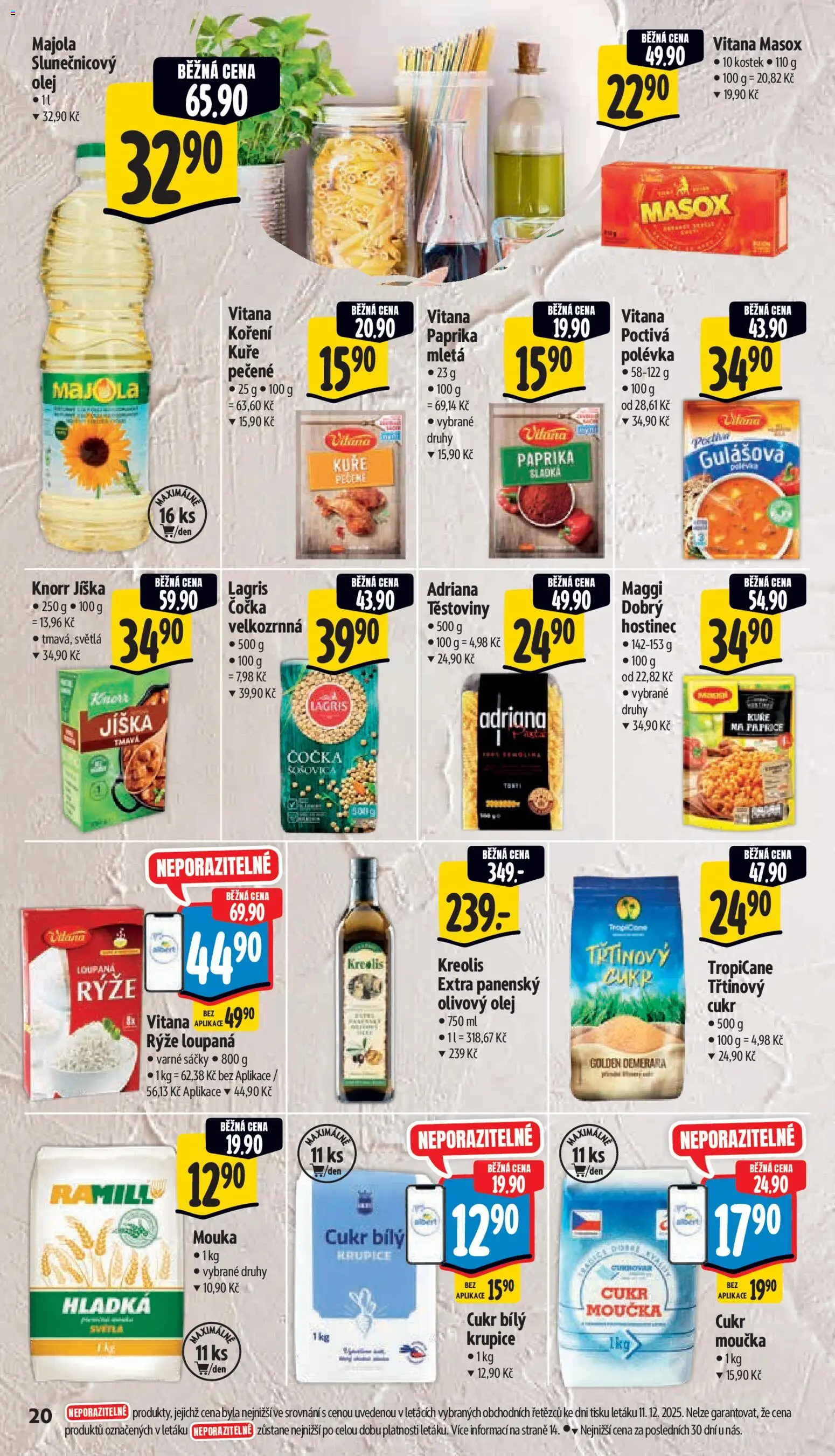 Albert leták - Supermarket od 17.12.2025 | Strana: 28 | Produkty: Čočka, Paprika, Mouka, Kuře