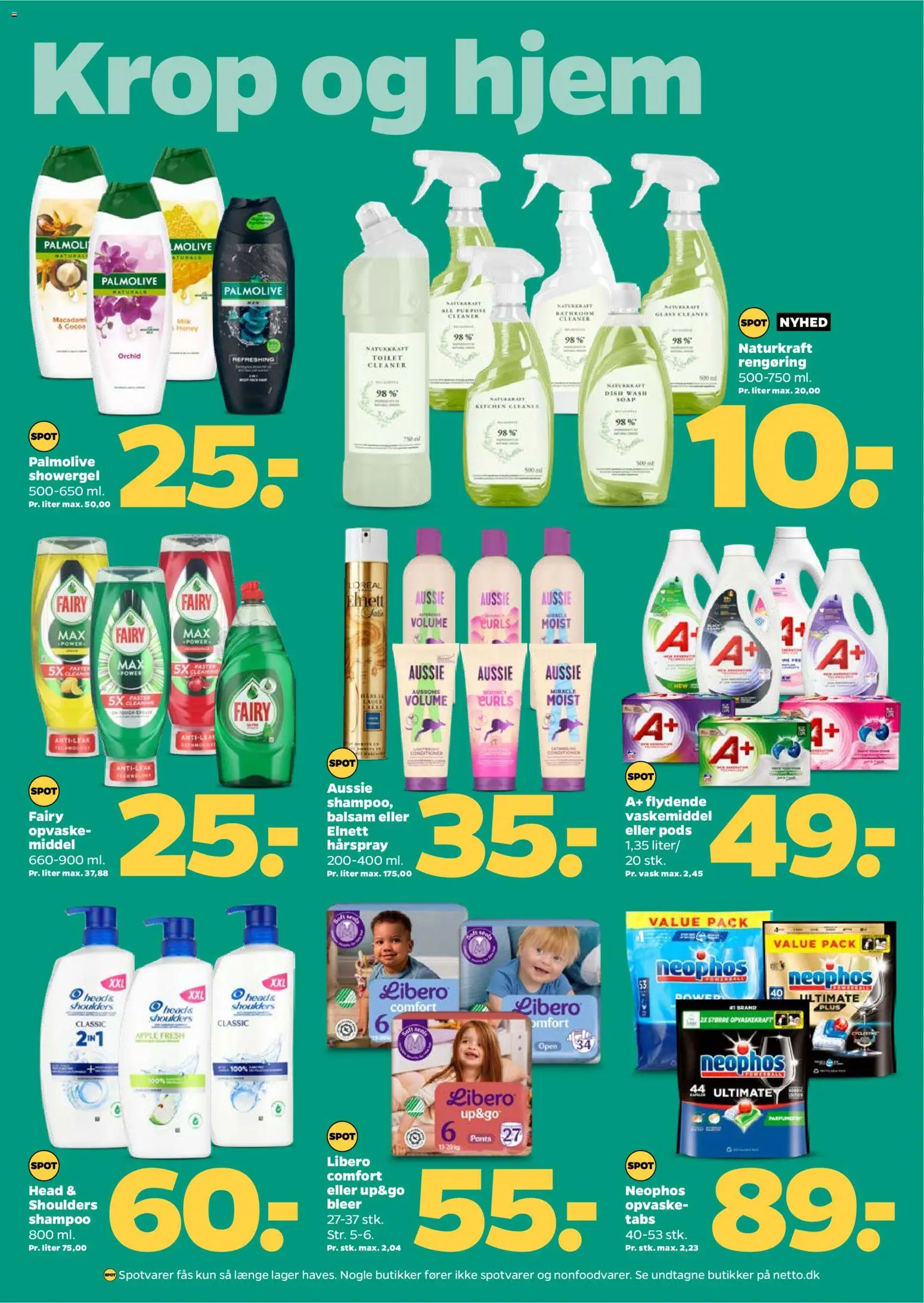 Netto tilbudsavis – gyldig fra 11.04.2026 | Side: 21 | Produkter: Shampoo, Balsam, Hårspray, Tablets