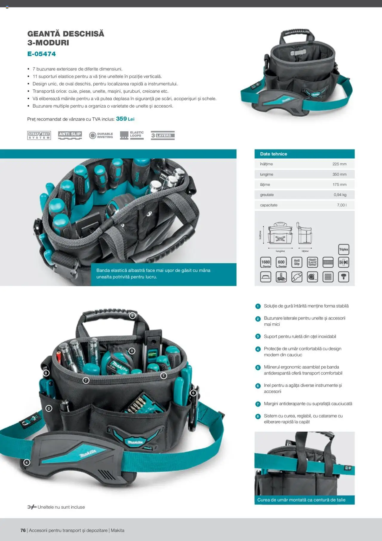 Makita catalog - Accesorii pentru transport si depozitare   – valabil de la 06.09.2021 | Pagină: 76