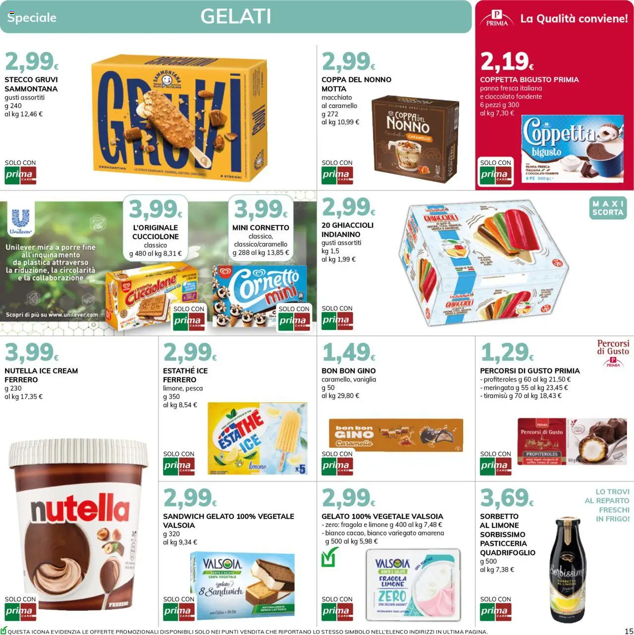 Volantino Basko del 12.08.2025 | Pagina: 15 | Prodotti: Sorbetto, Limone, Nutella, Amarena