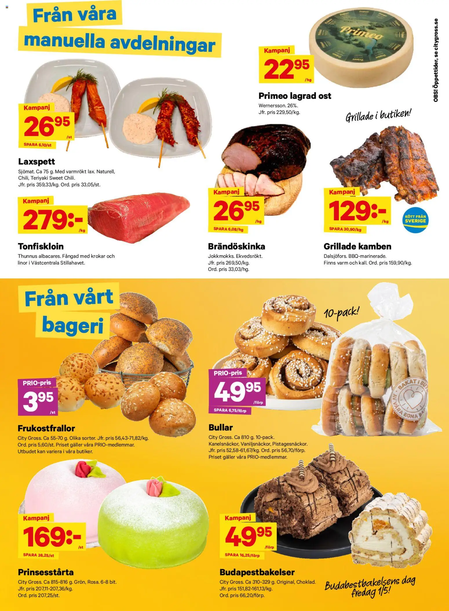 City Gross reklamblad aktuell från 27.04.2026 | Sida: 8 | Produkter: Bageri, Galler, Ost