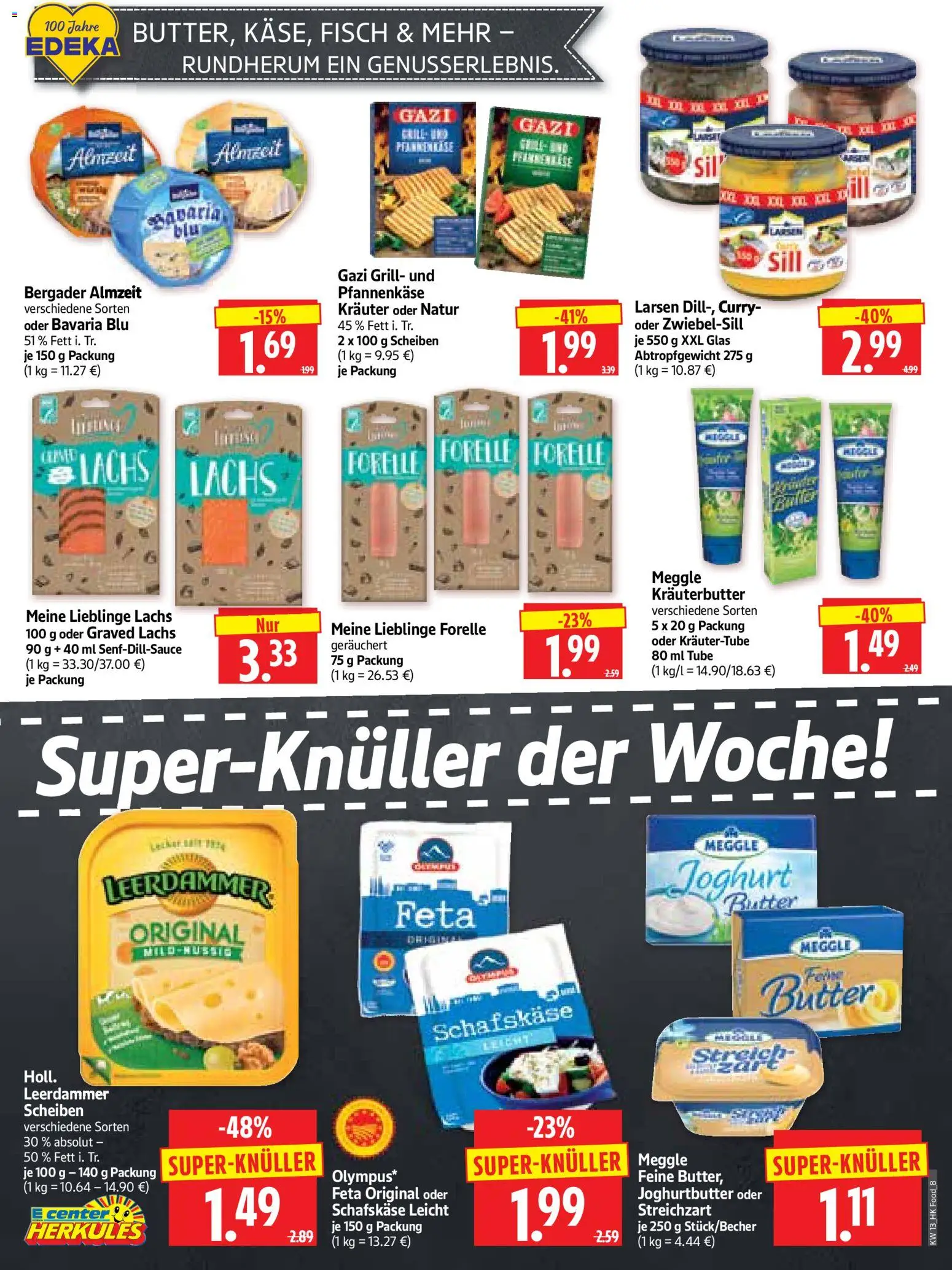 HERKULES Prospekt 	 – gültig ab 23.03.2026 | Seite: 8 | Produkte: Grill, Feta, Butter, Kräuterbutter