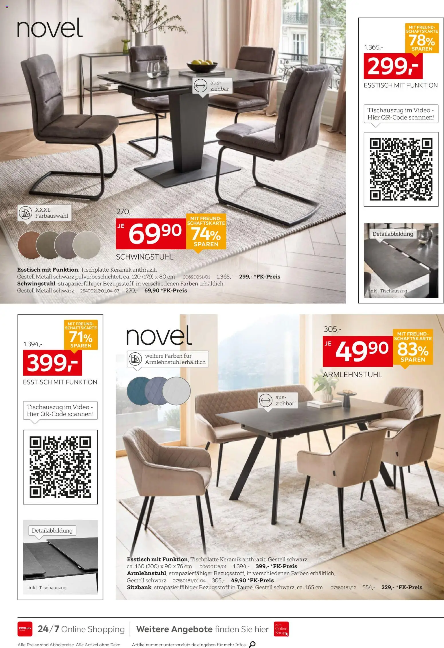 XXXL Lutz Speisen Spezial – gültig ab 22.02.2026 | Seite: 6 | Produkte: Esstisch, Video