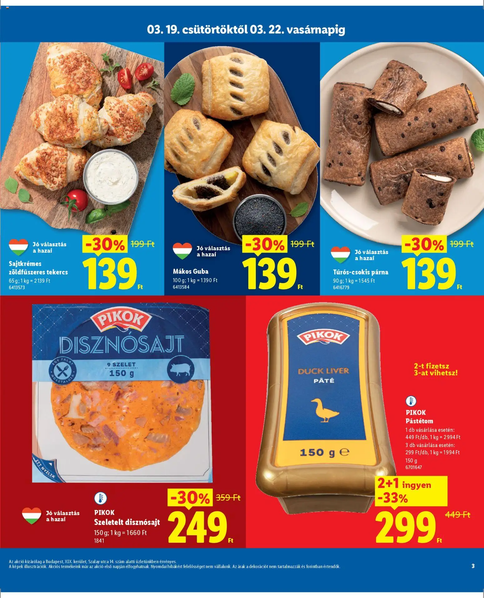 Lidl akciós ujság - amely érvényes a következő dátumtól: 19.03.2026 | Oldal: 3