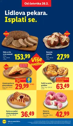 Lisnato pecivo sa pizza nadevom, 90 g - pregled Lidl kataloga - važi od 26.02.2026 | Strana: 16