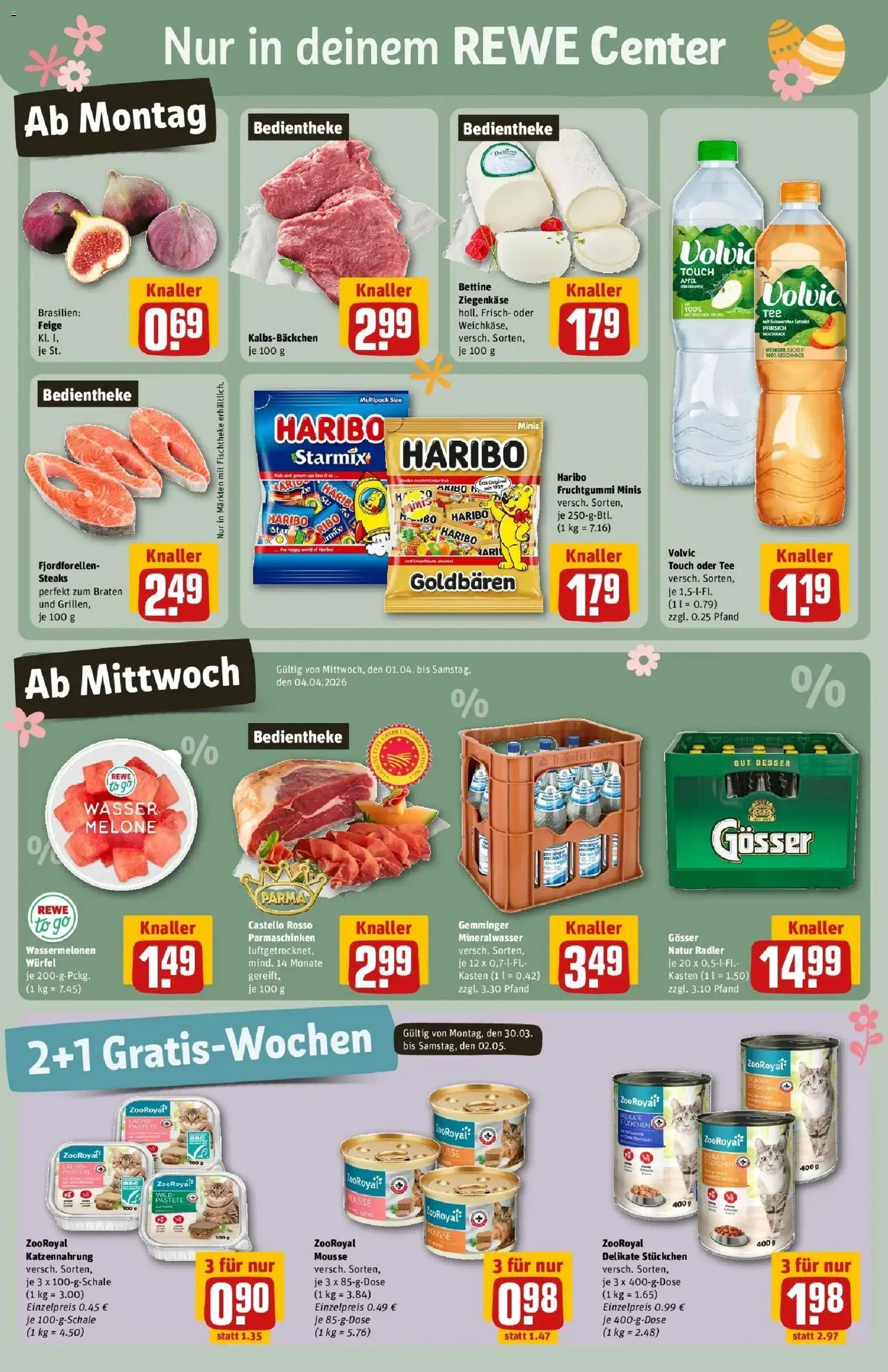 Rewe Prospekt Mannheim	 – gültig ab 30.03.2026 | Seite: 3 | Produkte: Mineralwasser, Wasser, Melone, Volvic