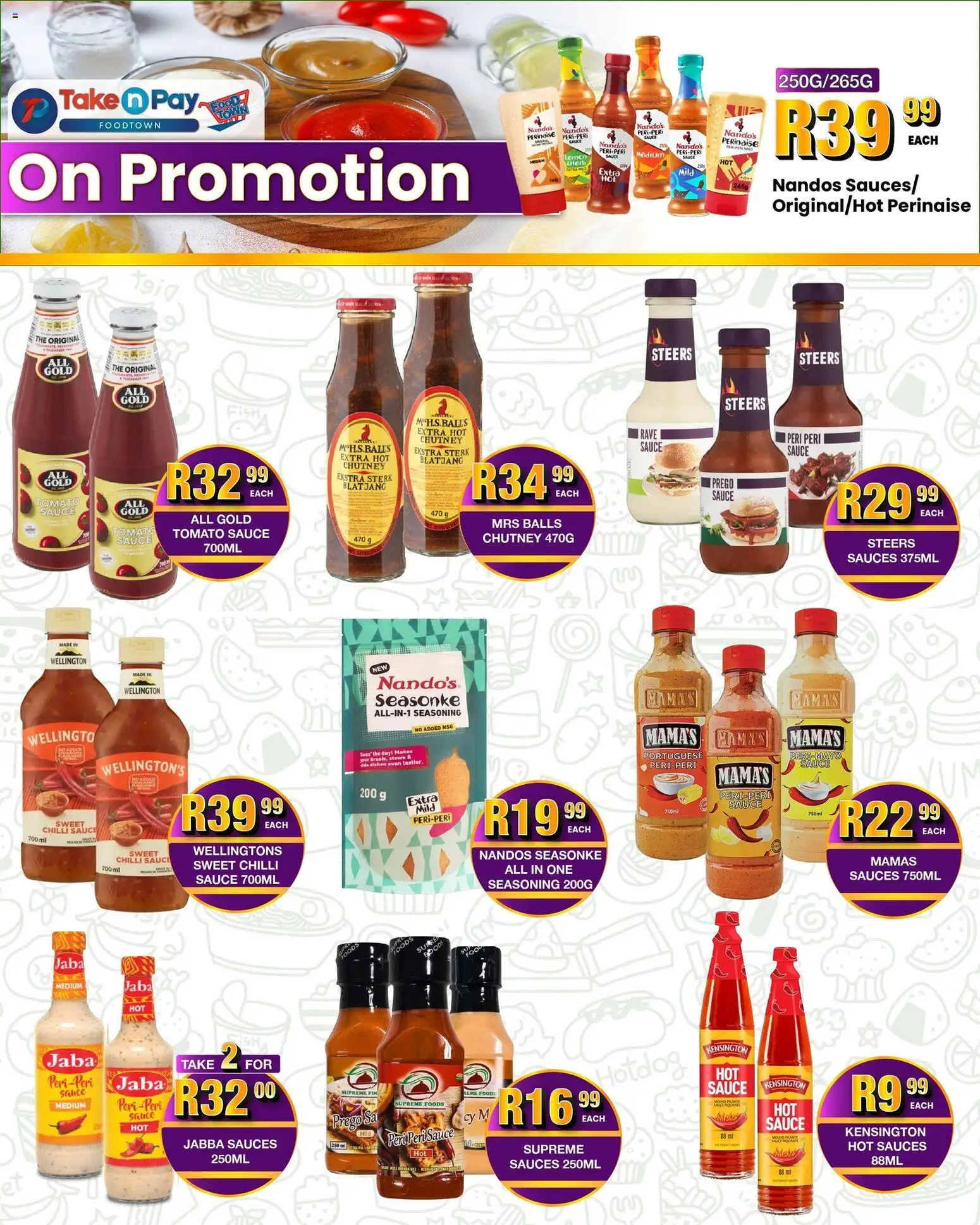 New Take n Pay catalogue – valid from 19.01.2026 | Page: 2 | Products: Chutney, Wellingtons, Sauces, Sauce