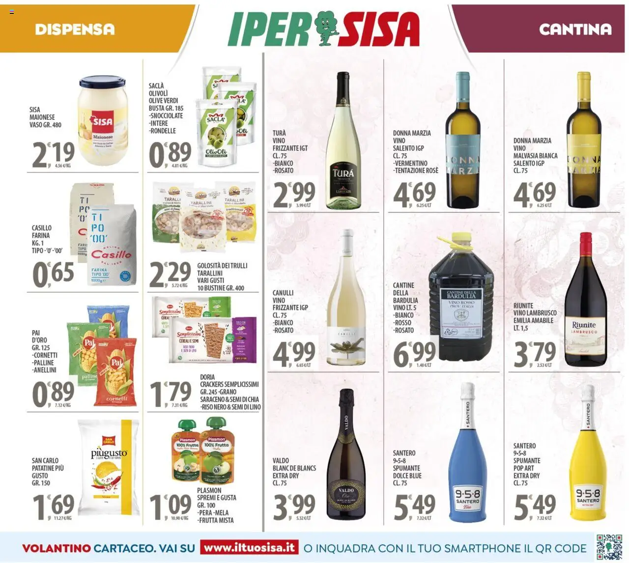 Volantino SISA del 14.10.2025 | Pagina: 13 | Prodotti: Frutta, Spumante, Taralli, Vino rosso