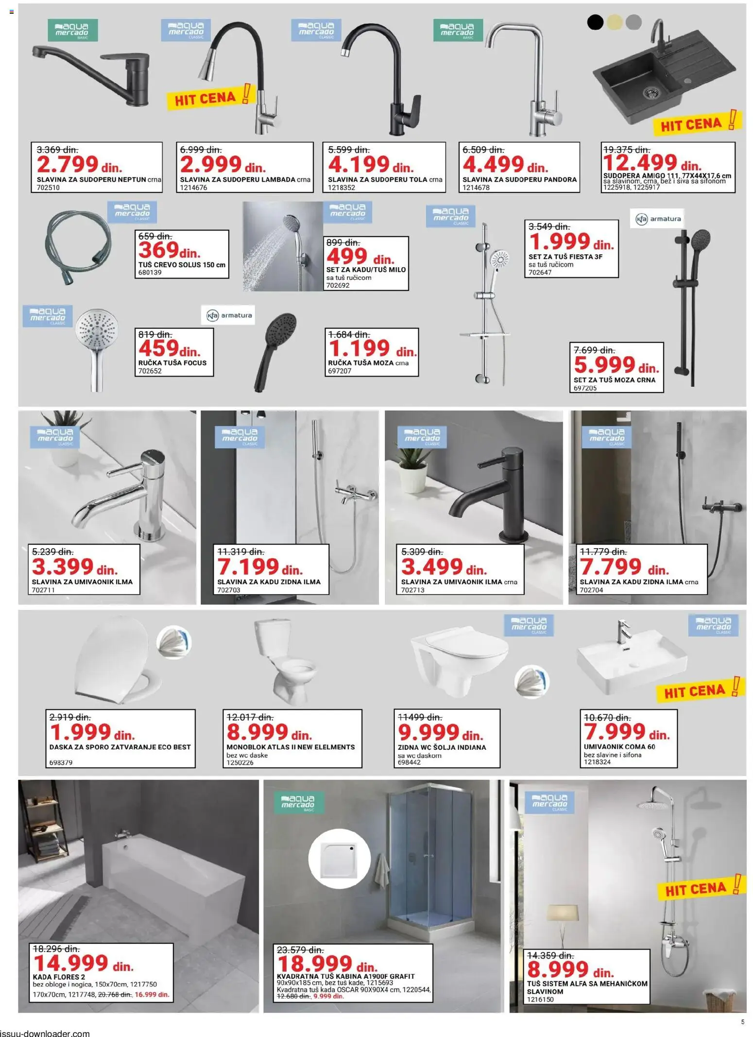 Emmezeta katalog - važi od 01.11.2025 | Strana: 5 | Proizvode: Wc, Tuš, Šolja