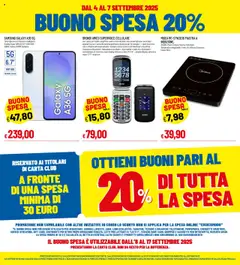 Volantino Galassia del 04.09.2025 | Pagina: 2 | Prodotti: Piano cottura, Smartphone, Radio, Batteria