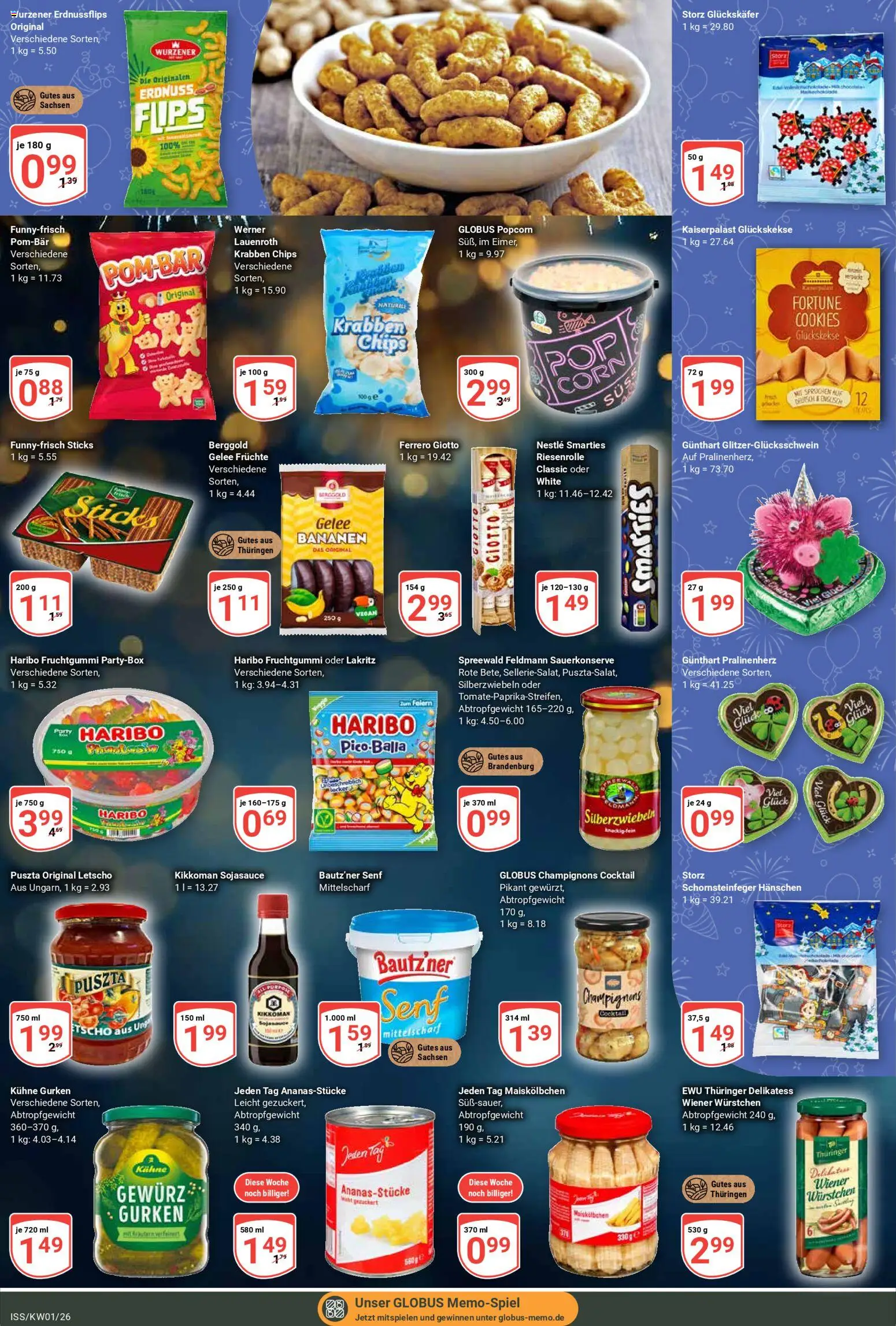 Globus Prospekt 	 – gültig ab 29.12.2025 | Seite: 5 | Produkte: Wiener wurstchen, Bananen, Champignons, Gurken