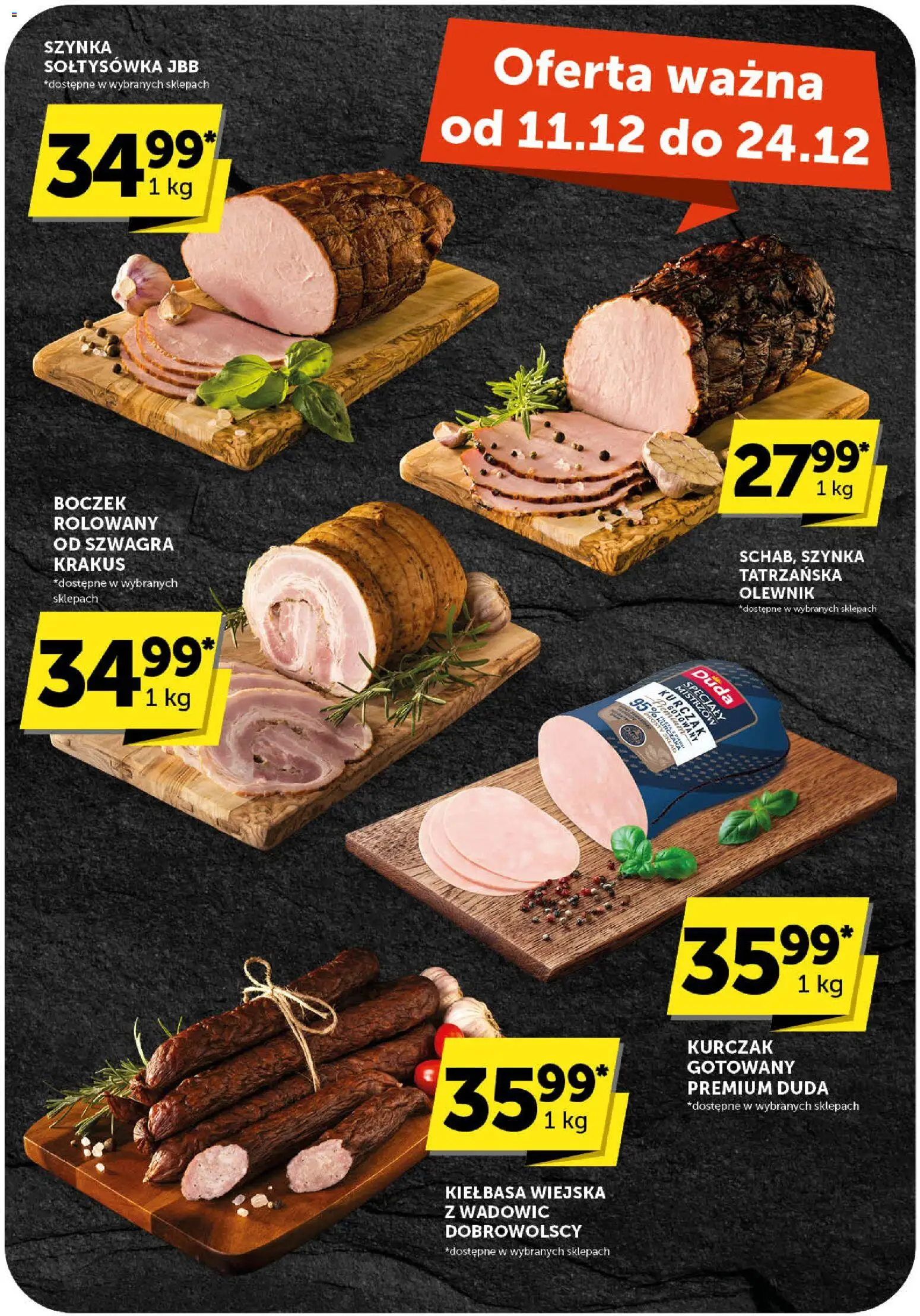 Groszek Gazetka od 11.12.2025 | Strona: 37 | Produkty: Kiełbasa, Kurczak, Szynka, Boczek