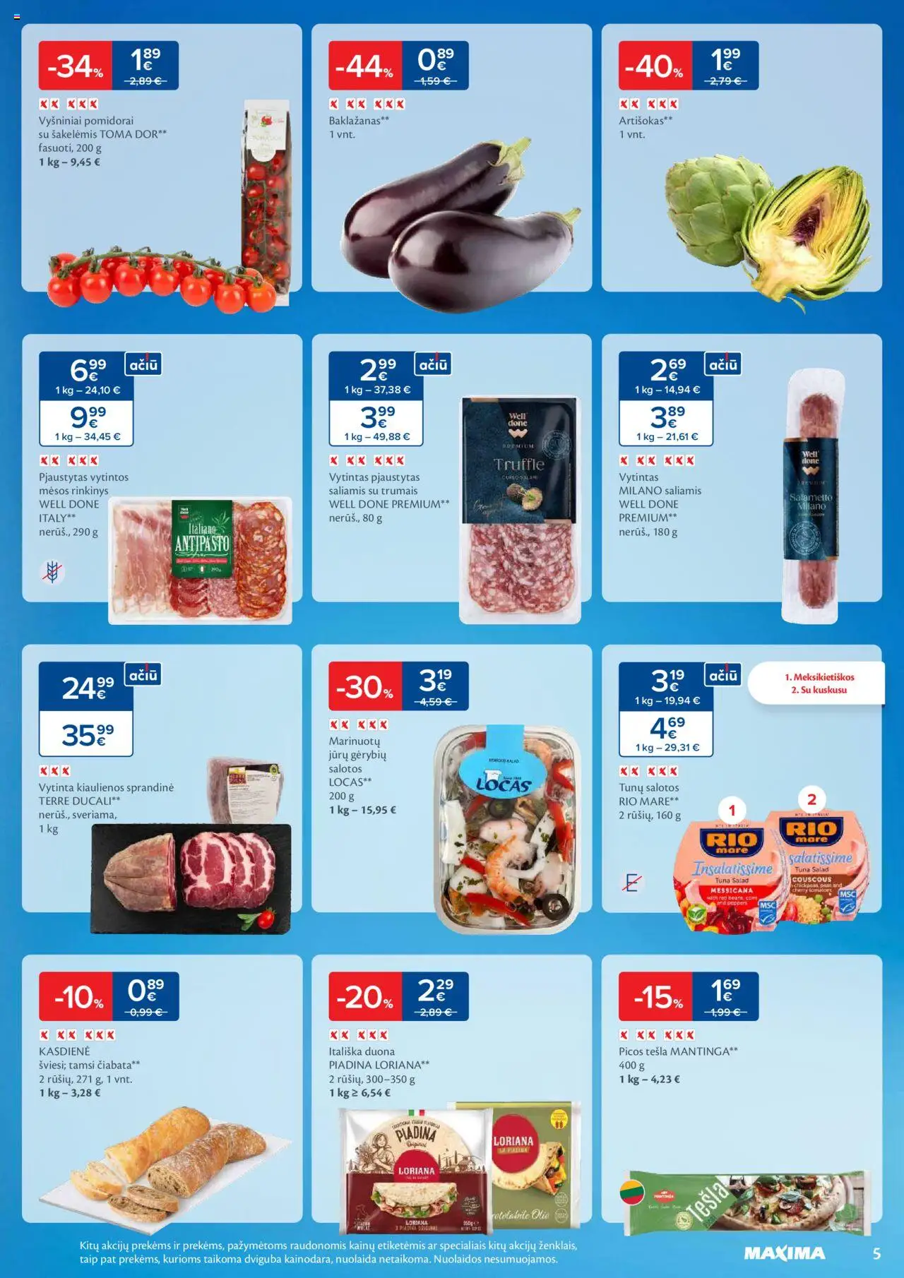 MAXIMA leidinys│galioja nuo 17.06.2025 | Puslapis: 5 | Prekių: Salotos, Kiaulienos, Duona, Saliamis