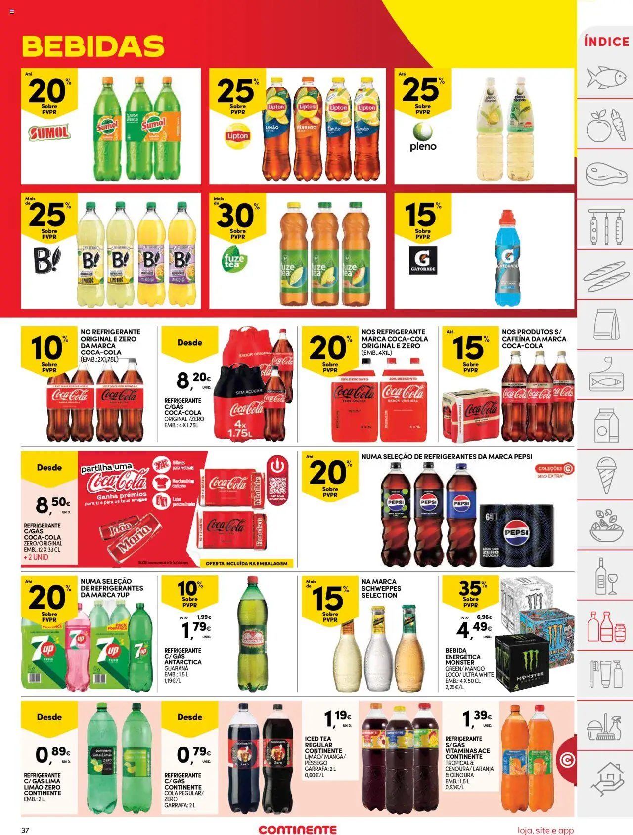 Continente folheto │ válido de 05.08.2025 | Página: 37 | Produtos: Refrigerante, Coca-cola, Cenoura, Bebida