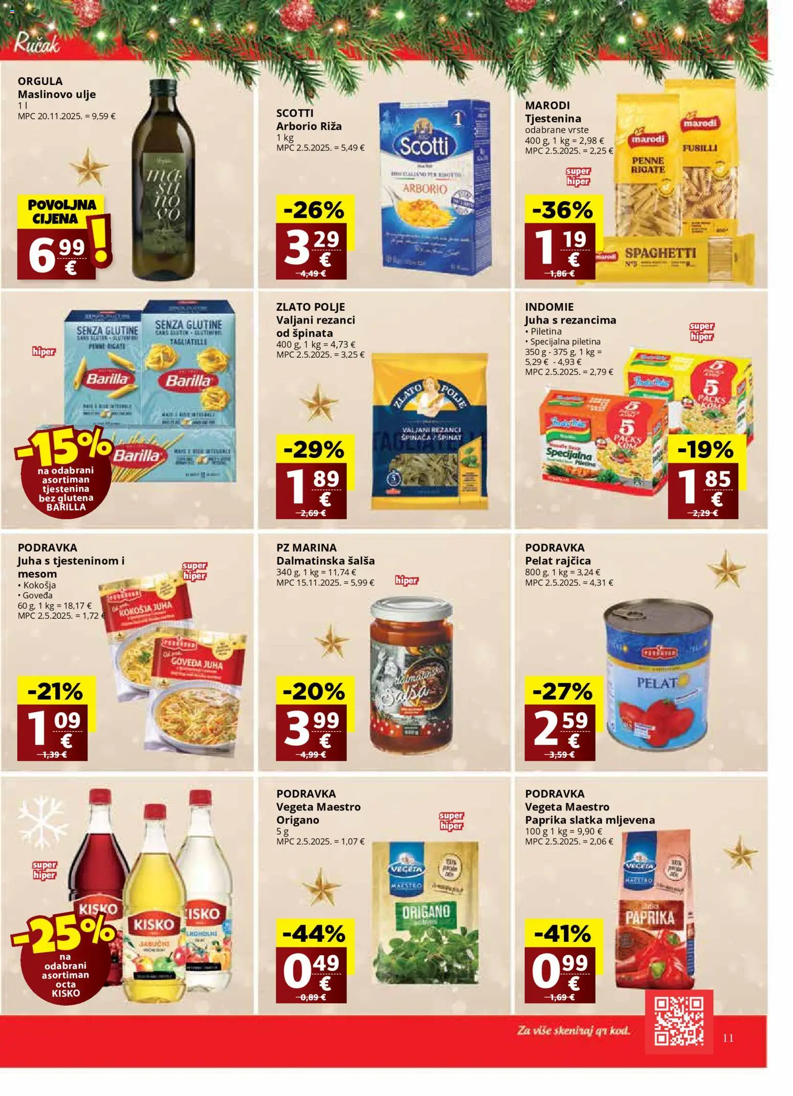 Ribola katalog | vrijedi od 17.12.2025 | Stranica: 11 | Proizvodi: Špinat, Maslinovo ulje, Tjestenina, Vegeta
