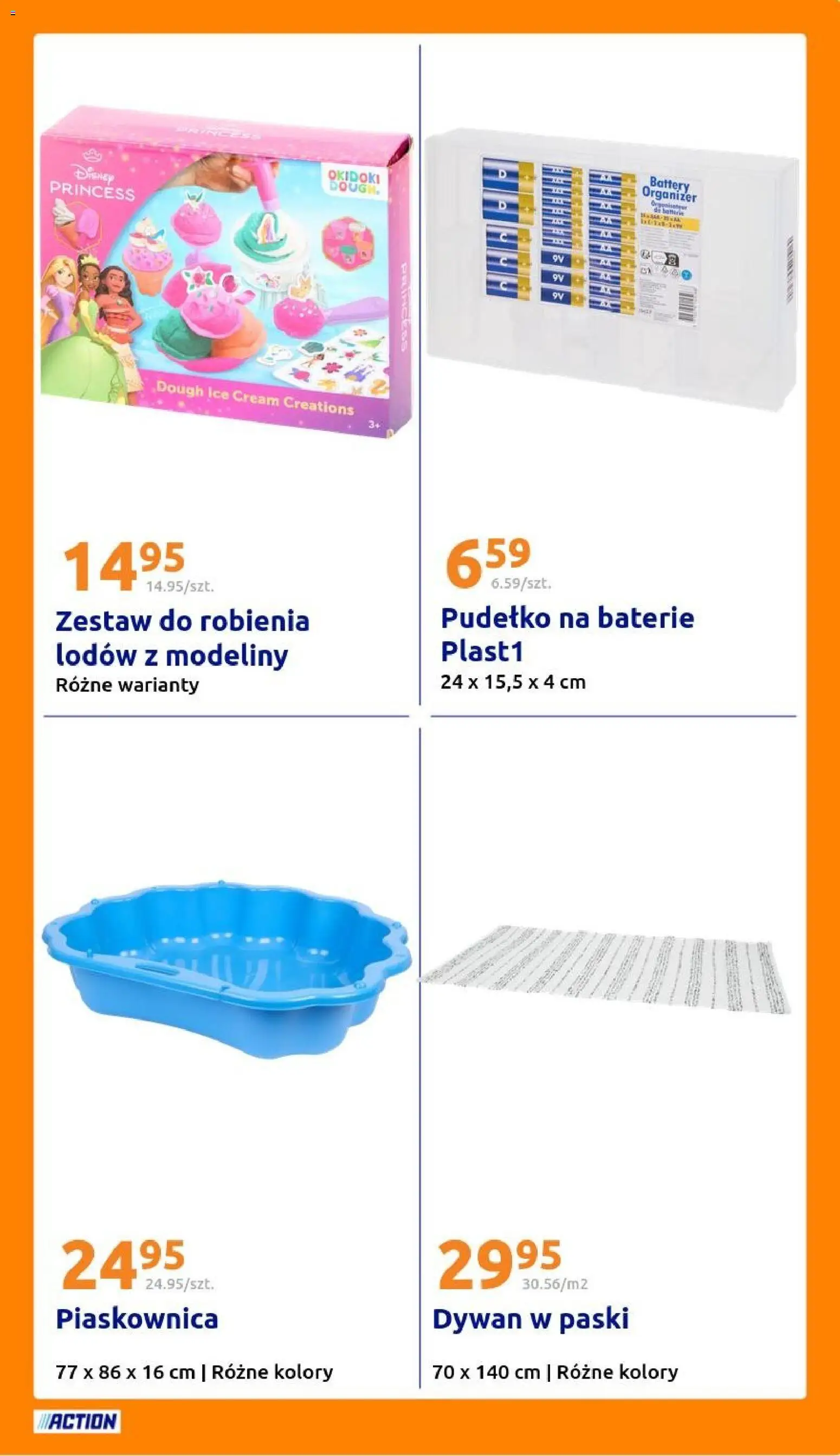 Action gazetka od 01.04.2026 | Strona: 27 | Produkty: Baterie, Pudełko, Dywan