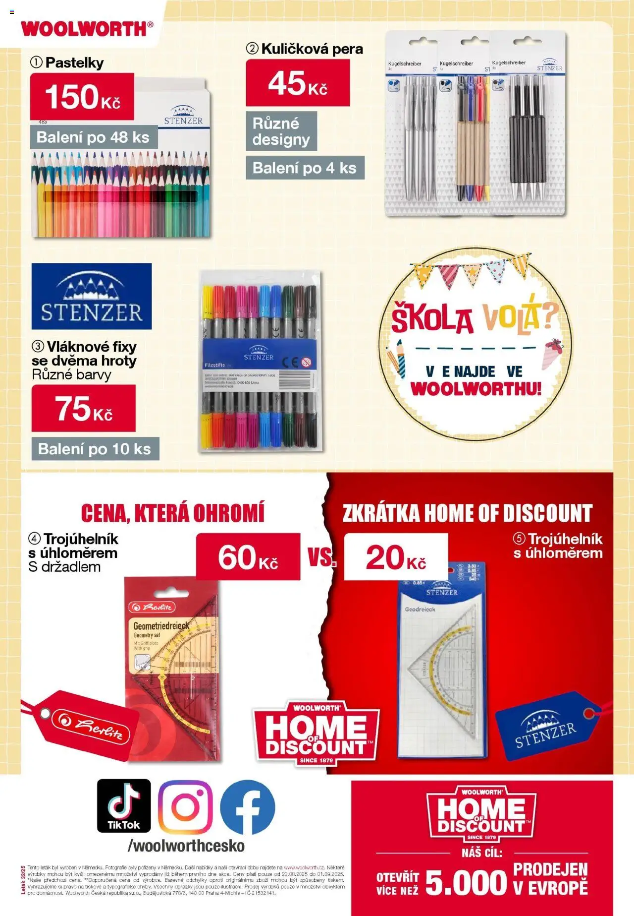 Woolworth leták od 22.08.2025 - akční nabídka | Strana: 24 | Produkty: Pastelky, Fixy, Barvy
