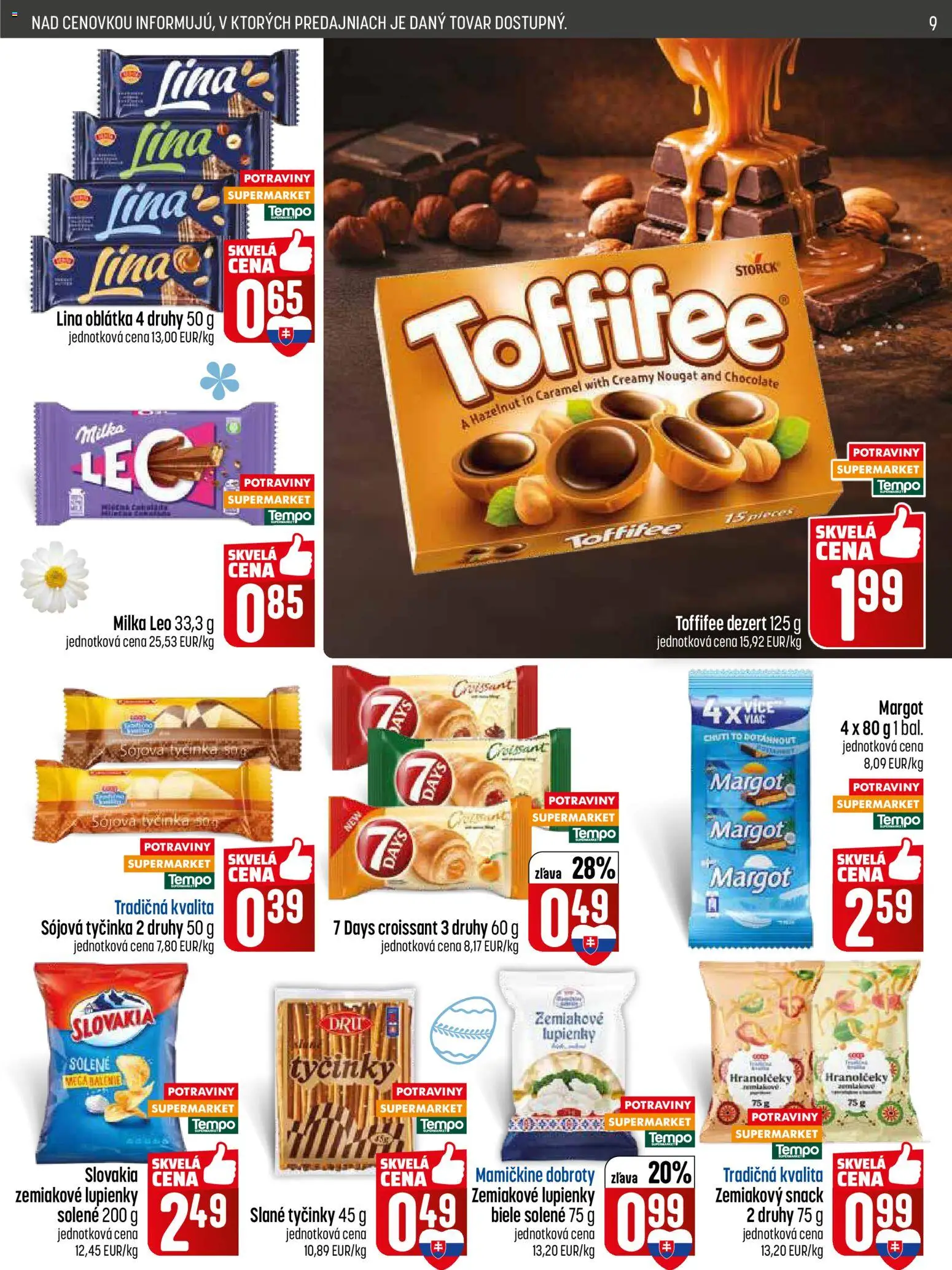 Nové COOP Jednota akcie – leták je platný od 31.03.2026 | Strana: 9 | Produkty: Croissant, Toffifee, Milka