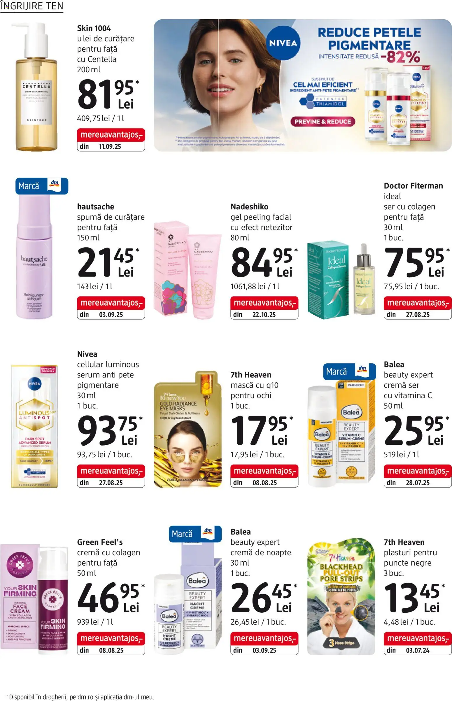 Noul catalog DM drogeriemarkt – valabil de la 08.01.2026 | Pagină: 10 | Produse: Plasturi, Serum, Cremă de noapte, Cremă