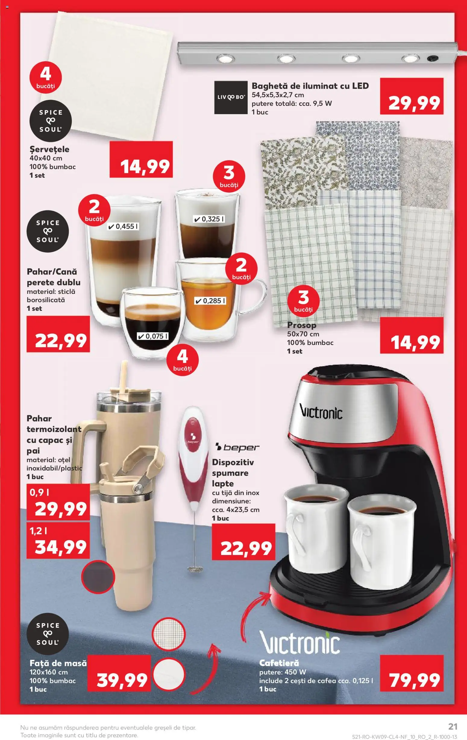 Noul catalog Kaufland – valabil de la 25.02.2026 | Pagină: 21 | Produse: Cafetieră, Masă, Babak, Lapte