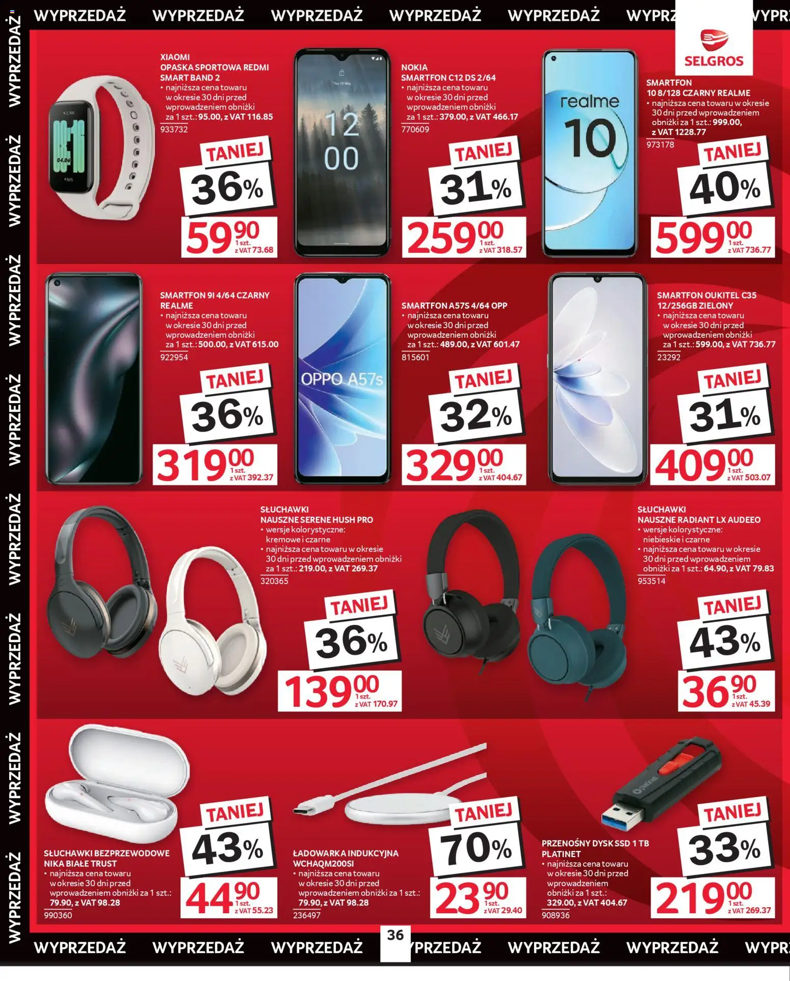 Selgros cash&carry Gazetka - Oferta przemysłowa od 04.12.2025 | Strona: 38 | Produkty: Słuchawki, Ładowarka, Dysk, Słuchawki bezprzewodowe
