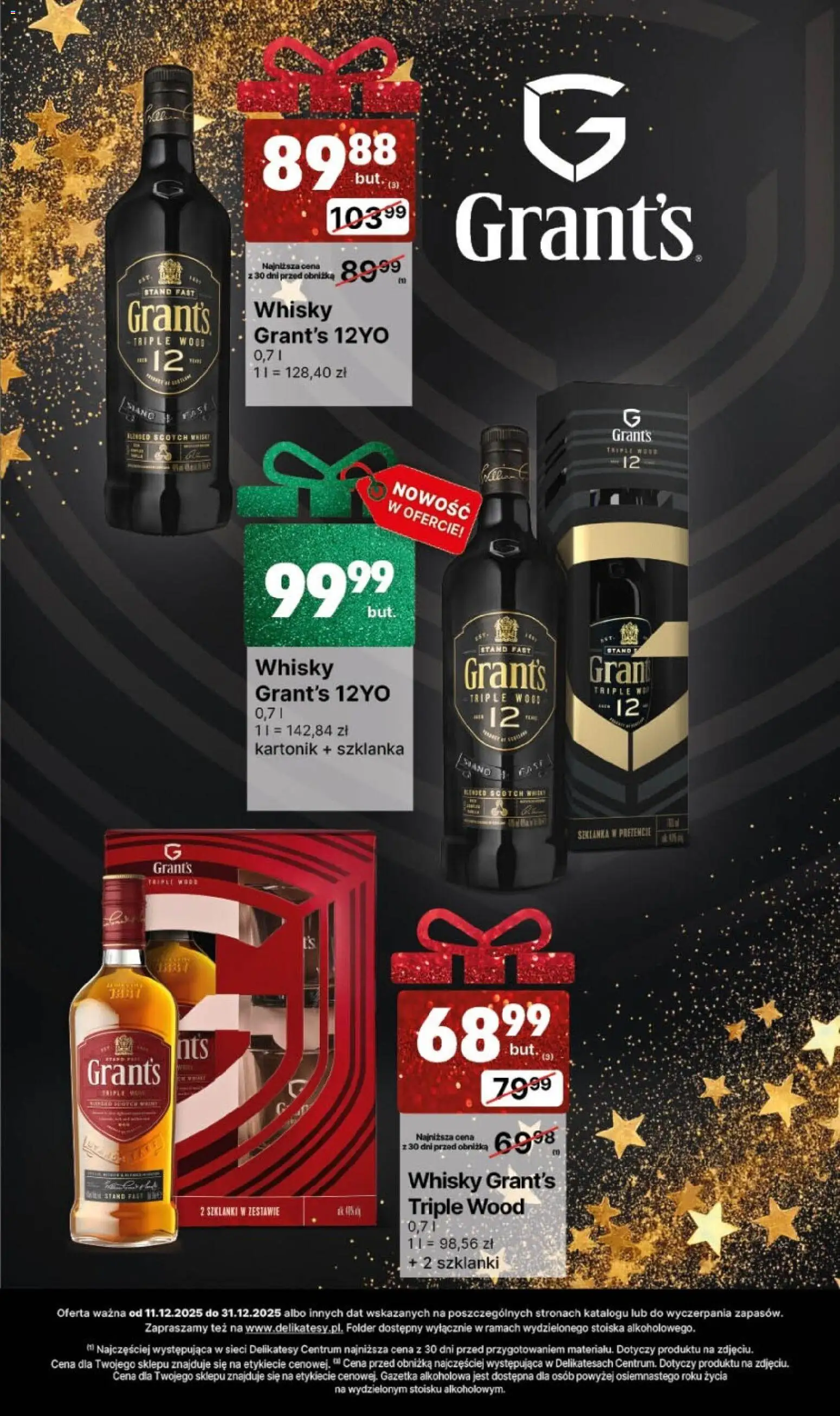 Delikatesy Centrum Gazetka alkoholowa od 11.12.2025 | Strona: 5 | Produkty: Szklanka, Grant's, Delikatesy, Szklanki