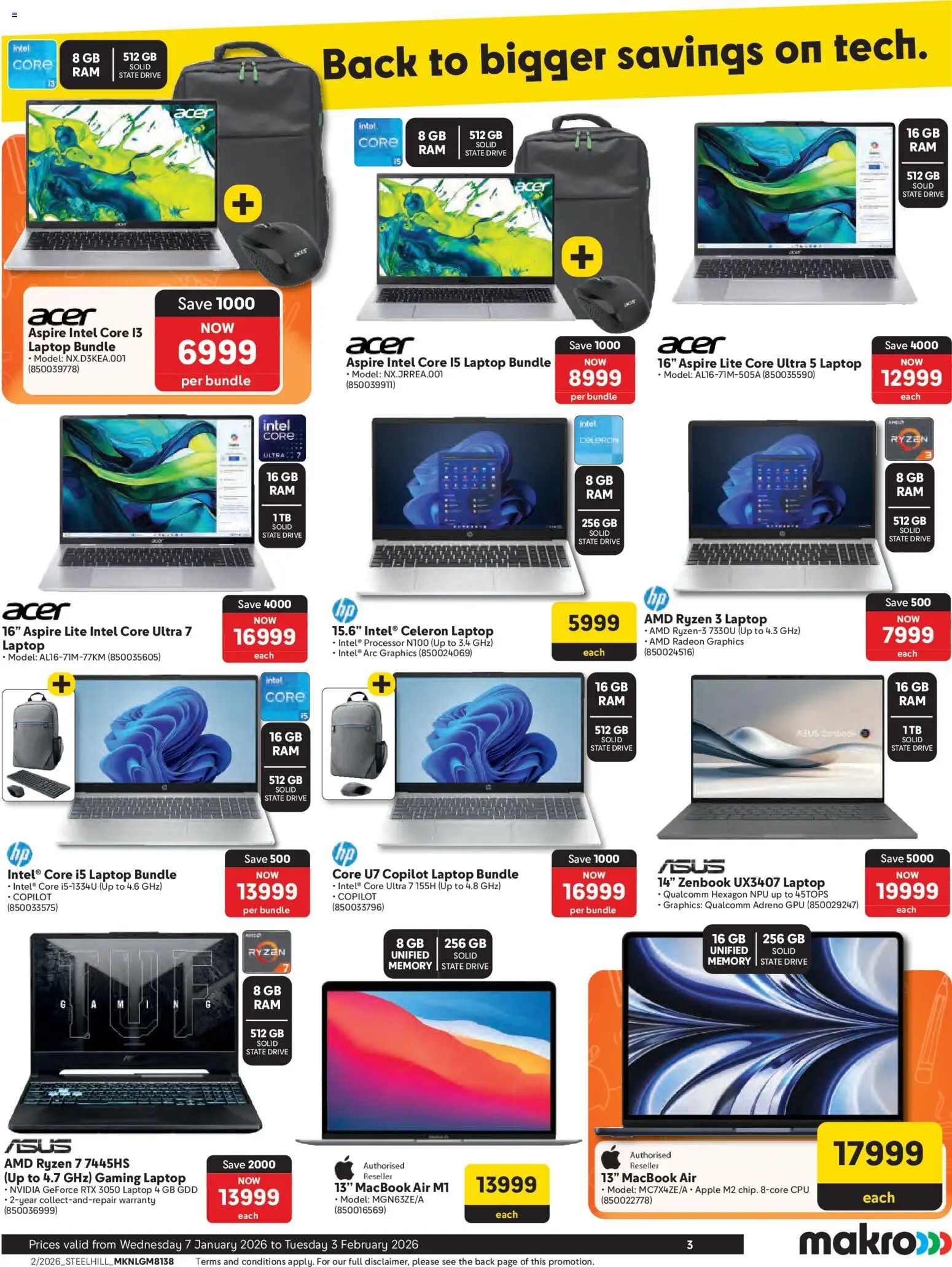 New Makro catalogue – valid from 07.01.2026 | Page: 3 | Products: Laptop