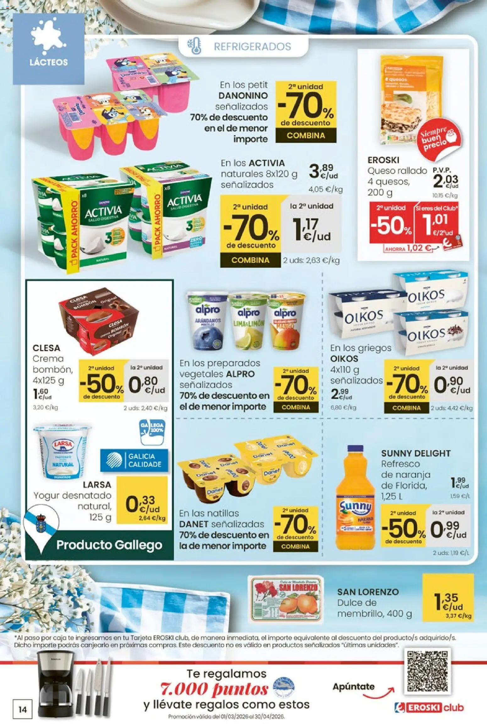 Eroski - Quieres ahorrar conmigo │ válido desde el 26.03.2026 | Página: 14 | Productos: Yogur, Crema, Té, Caja