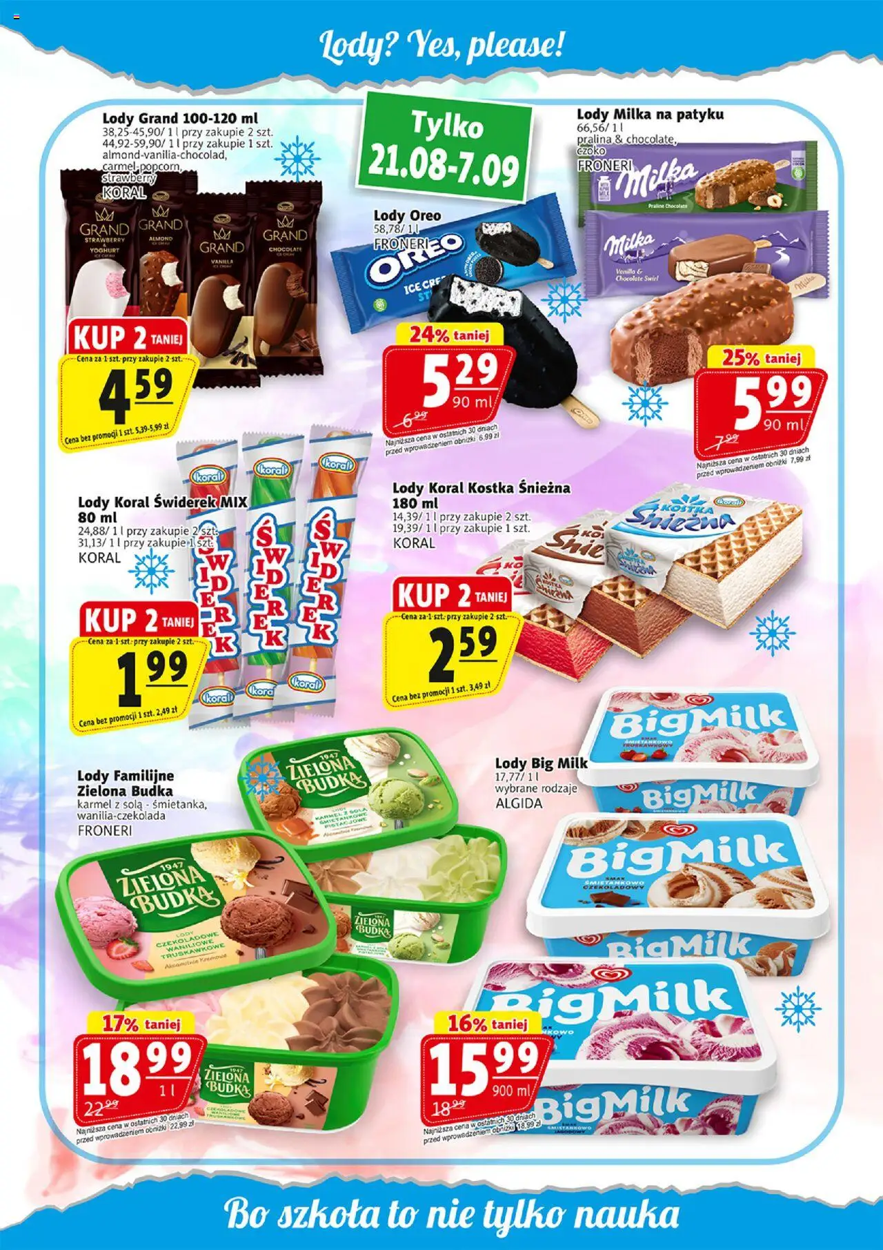 Prim Market Gazetka - Witaj Szkoło od 07.08.2025 | Strona: 12 | Produkty: Milka, Big Milk, Lody koral, Lody
