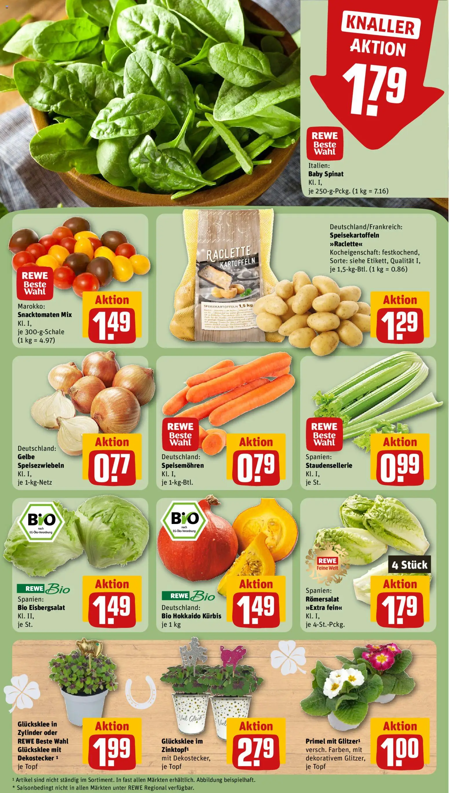 Rewe Prospekt 	 – gültig ab 29.12.2025 | Seite: 7 | Produkte: Eisbergsalat, Kartoffeln, Kürbis, Raclette