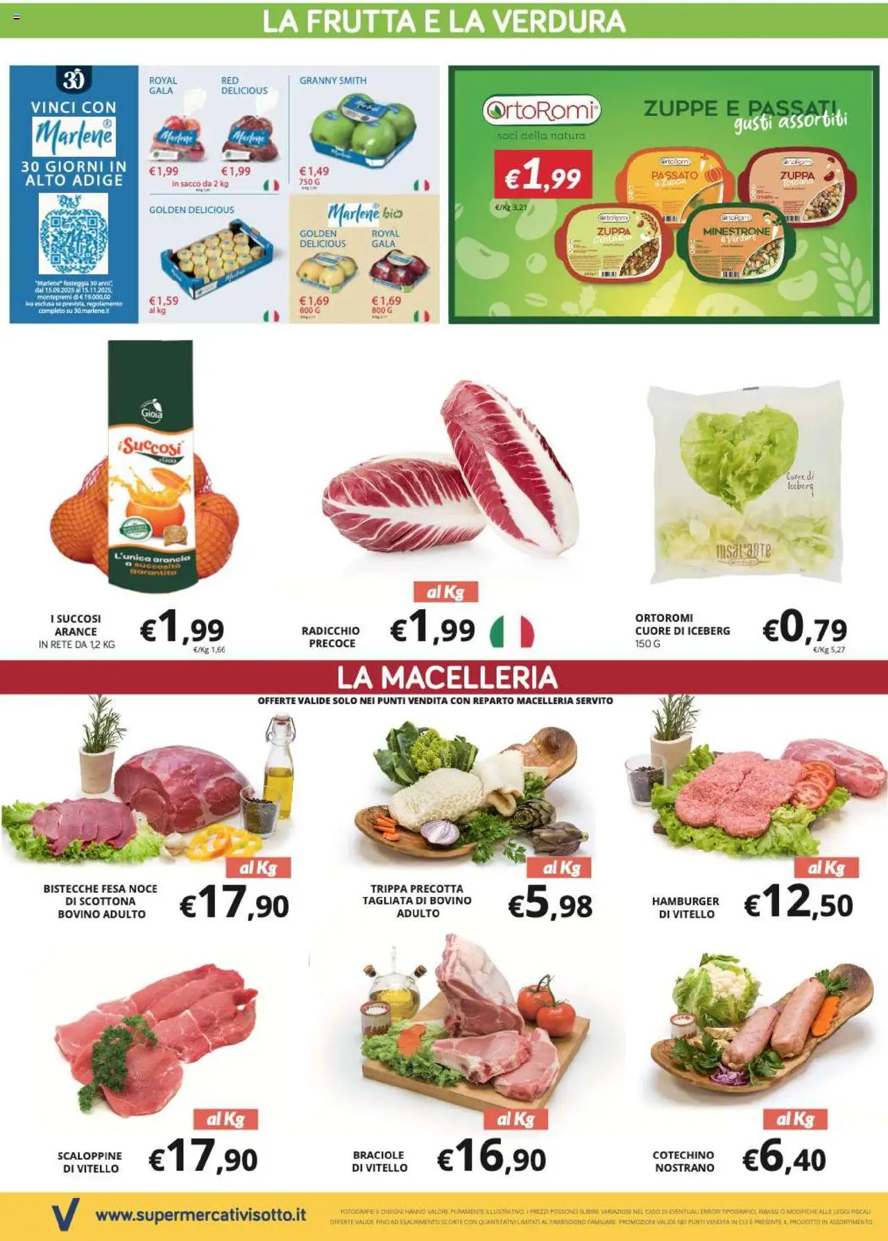 Volantino Visotto del 24.09.2025 | Pagina: 2 | Prodotti: Arance, Vitello, Arancia, Cotechino