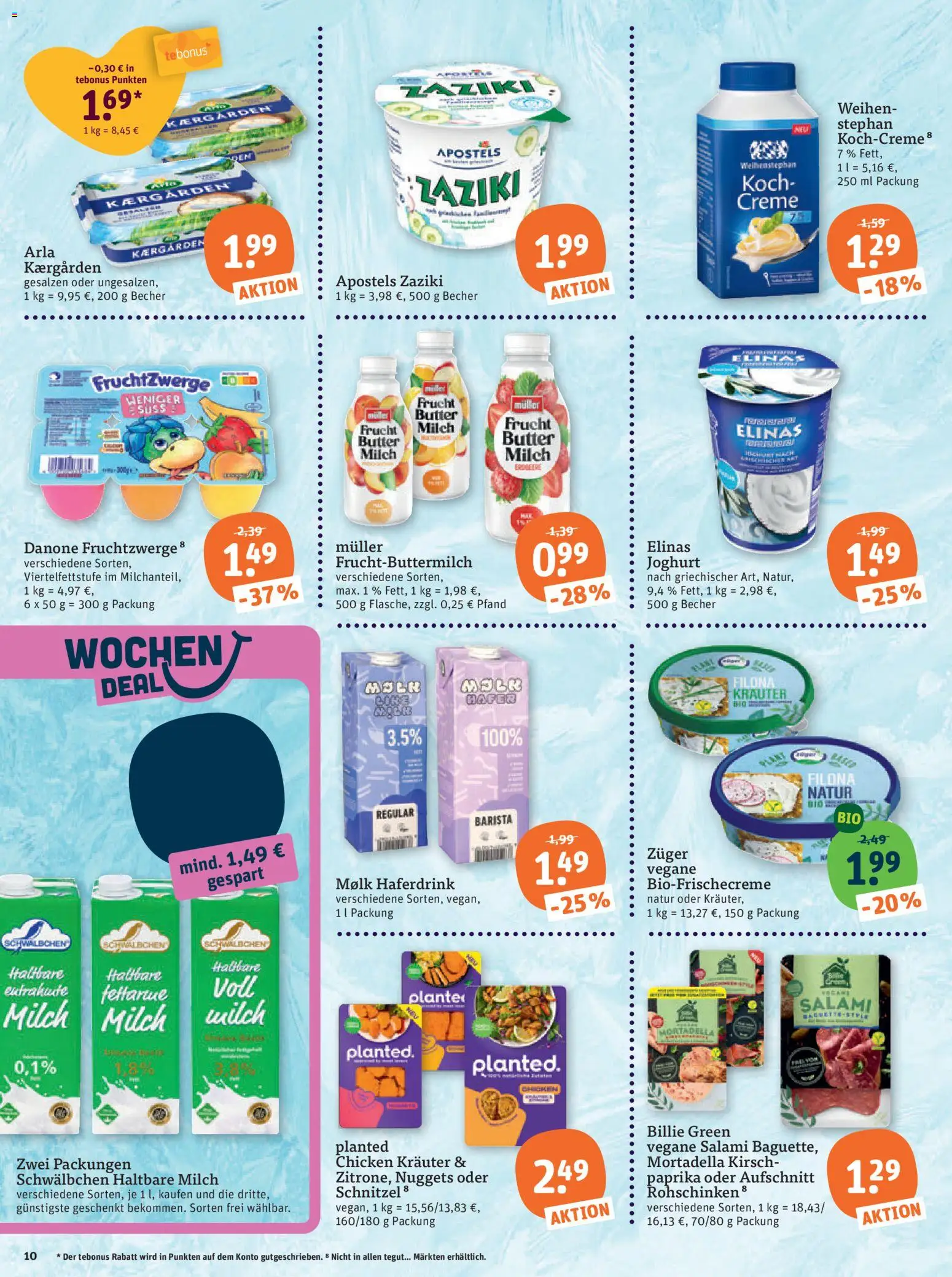Tegut Prospekt – gültig ab 16.02.2026 | Seite: 12 | Produkte: Butter, Haltbare milch, Paprika, Salami