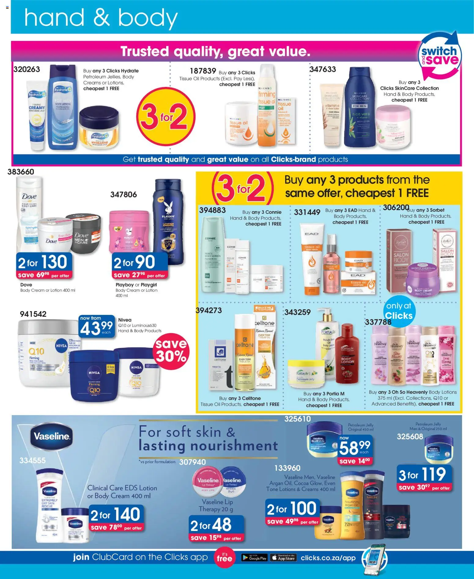 New Clicks catalogue – valid from 10.02.2026 | Page: 10 | Products: Tissue oil, Light, Oil, Cream