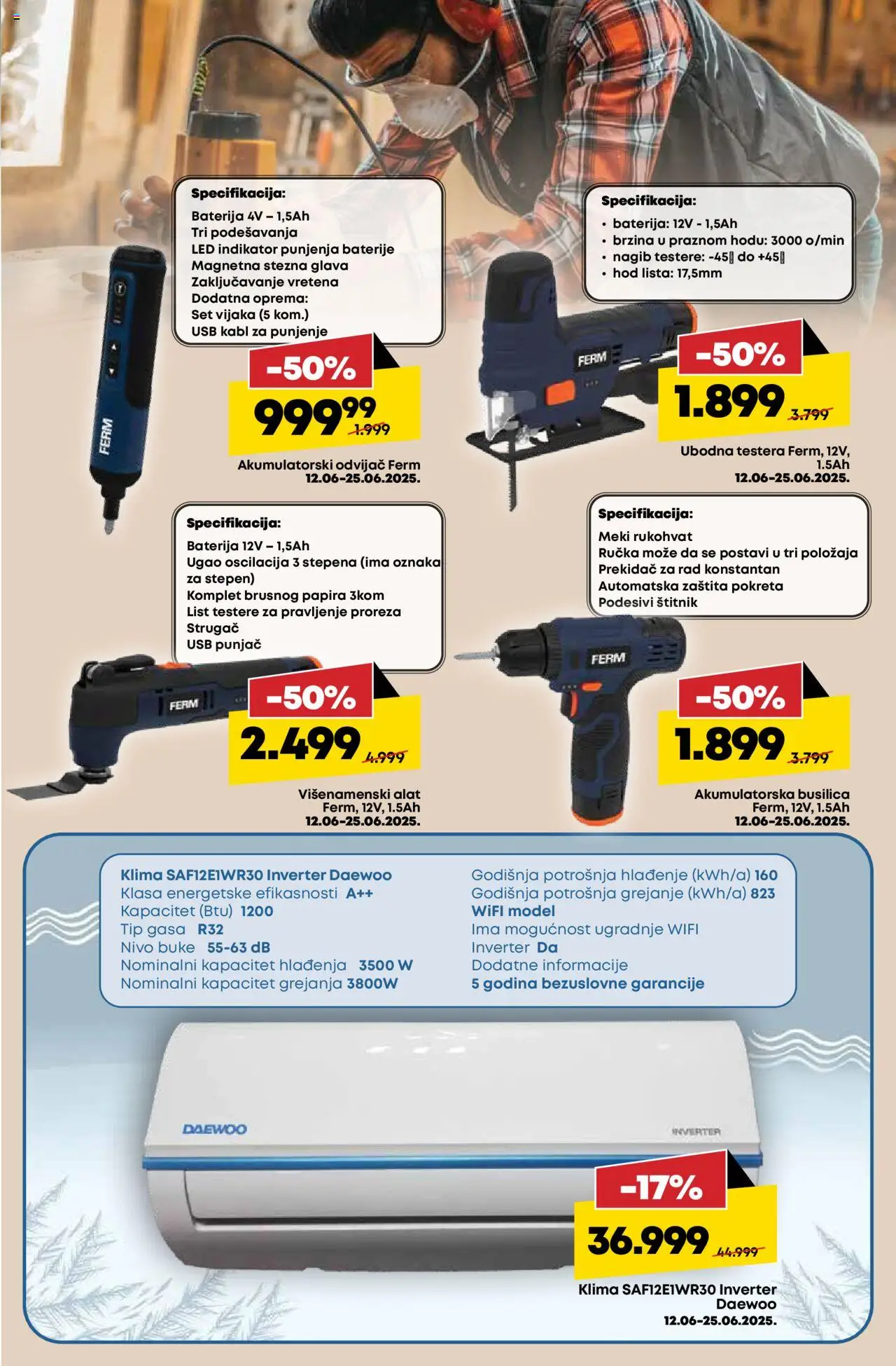 Mega Maxi katalog - važi od 12.06.2025 | Strana: 35 | Proizvode: Baterija, Kabl, Bušilica, Klima