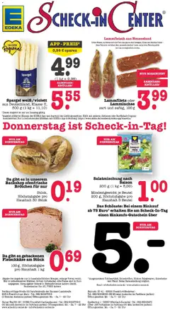 ofenfrische Brötchen, ofenfrische Brötchen Stück, Höchstabgabe pro Haushalt 30 Stück ab 20.04.2026 gültig | Seite: 64 | Produkte: Spargel, Ofenfrische, Salat, Uhr
