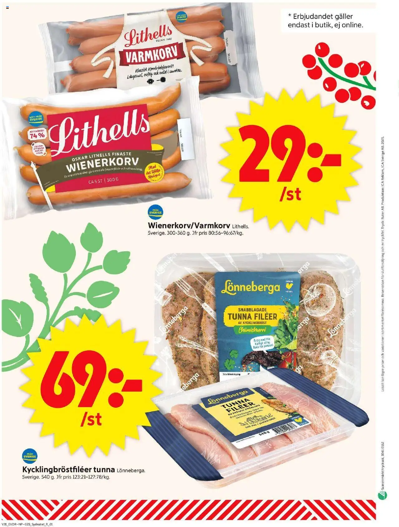 ICA Supermarket reklamblad aktuell från 28.07.2025 | Sida: 10 | Produkter: Varmkorv, Galler, Wienerkorv