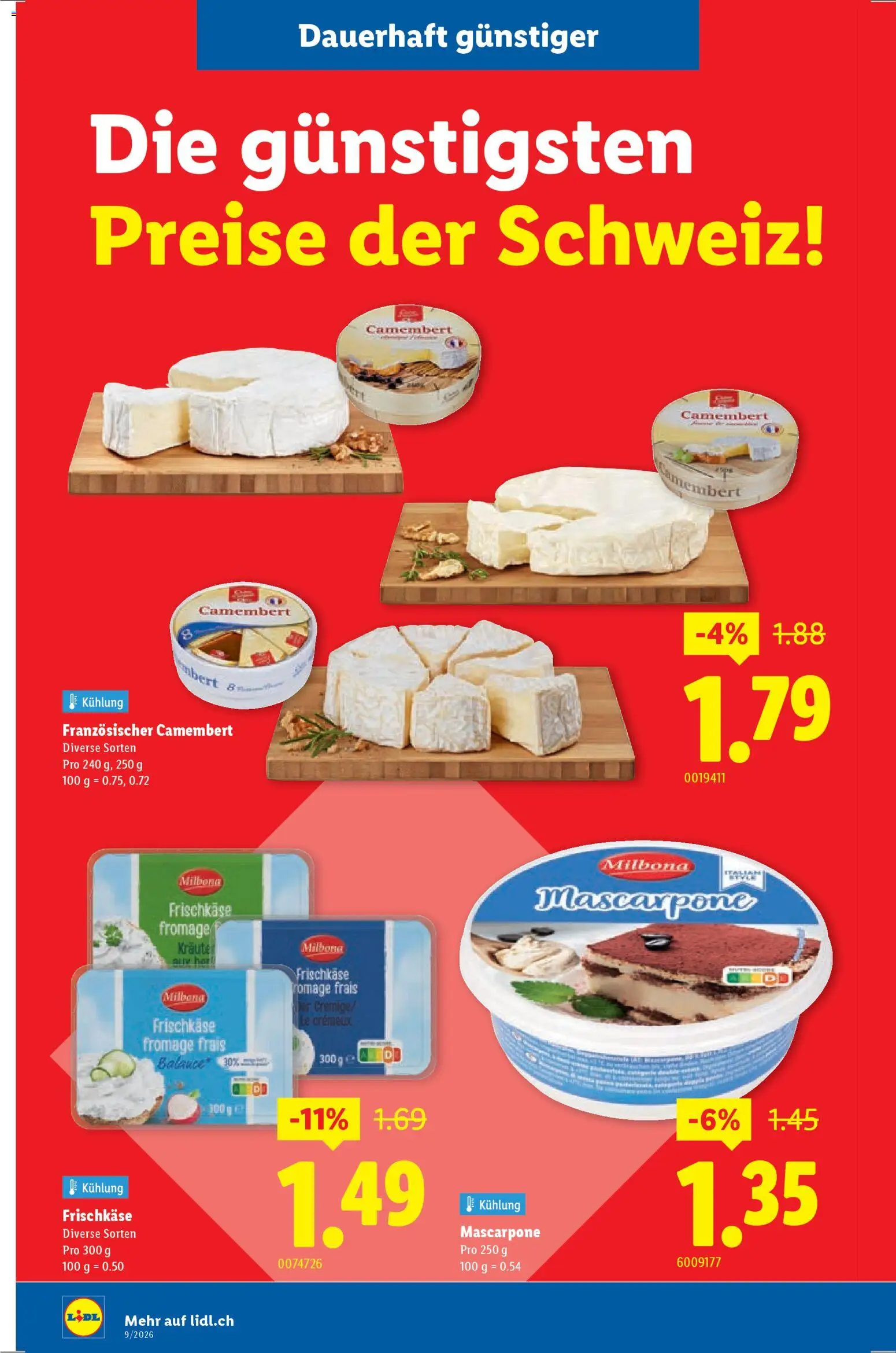 Lidl Aktionen – gültig ab 26.02.2026 | Seite: 2 | Produkte: Mascarpone