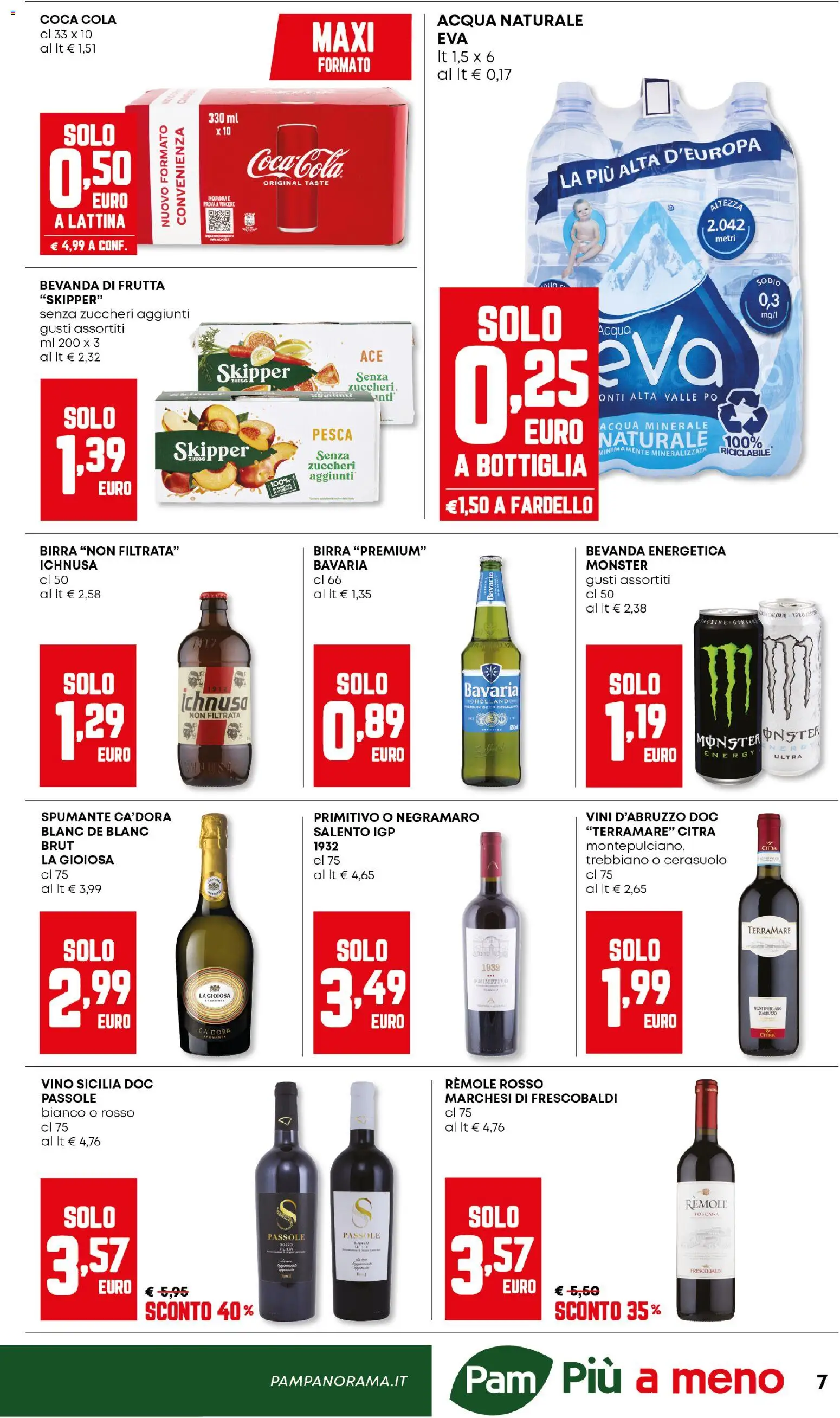 Volantino Panorama del 02.01.2026 | Pagina: 7 | Prodotti: Birra, Frutta, Acqua naturale, Bottiglia