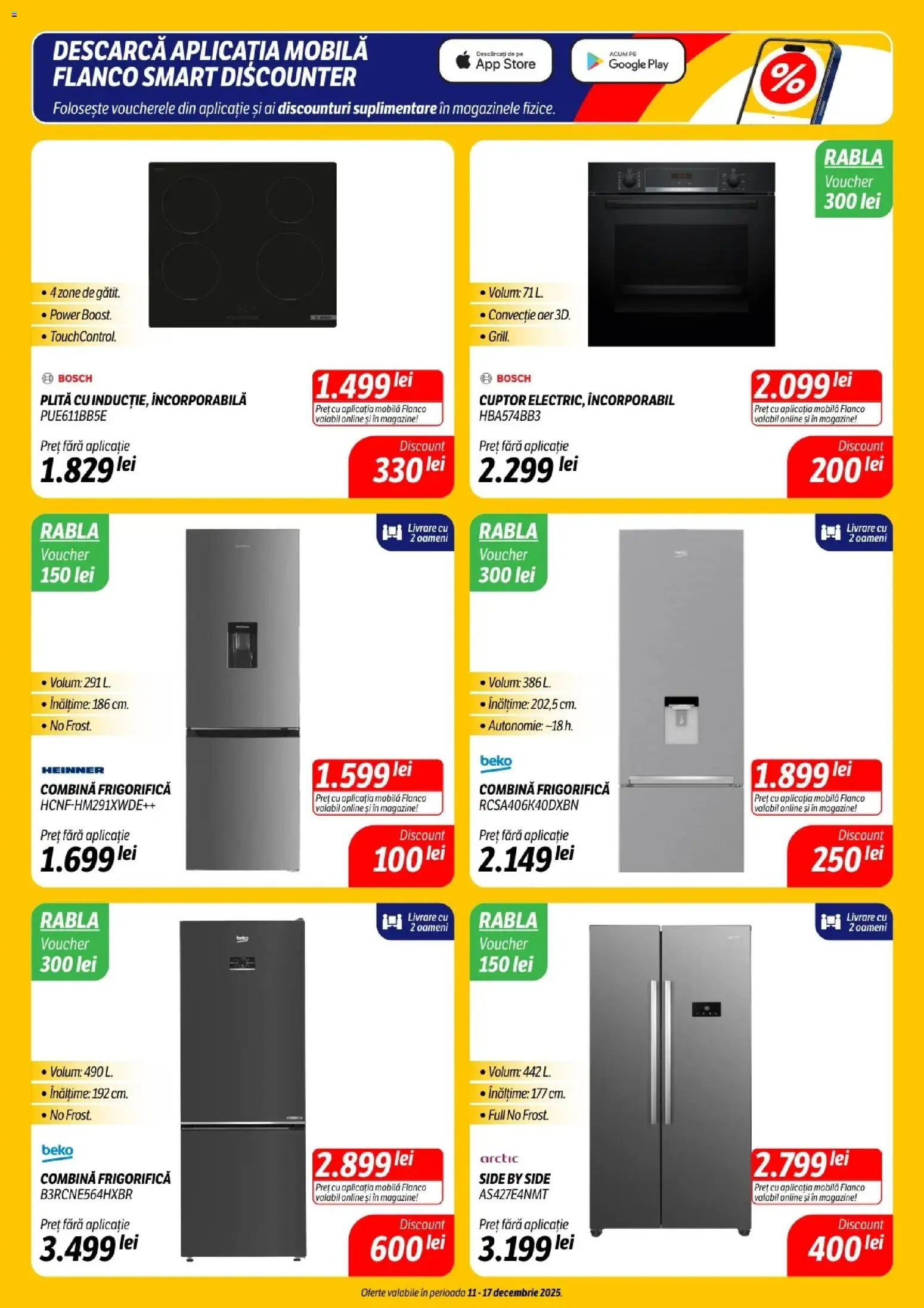 Noul catalog Flanco – valabil de la 11.12.2025 | Pagină: 7 | Produse: Cuptor, Plită, Combină frigorifică