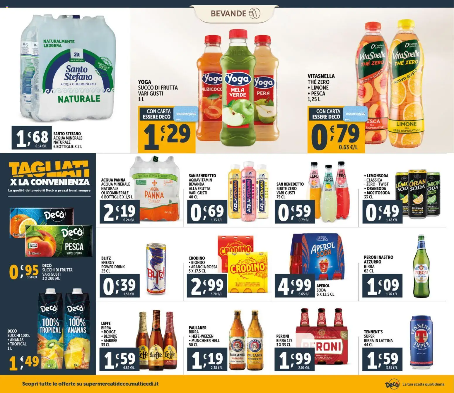 Volantino Decò del 06.03.2026 | Pagina: 16 | Prodotti: Acqua Panna, The, Aperol, Acqua minerale