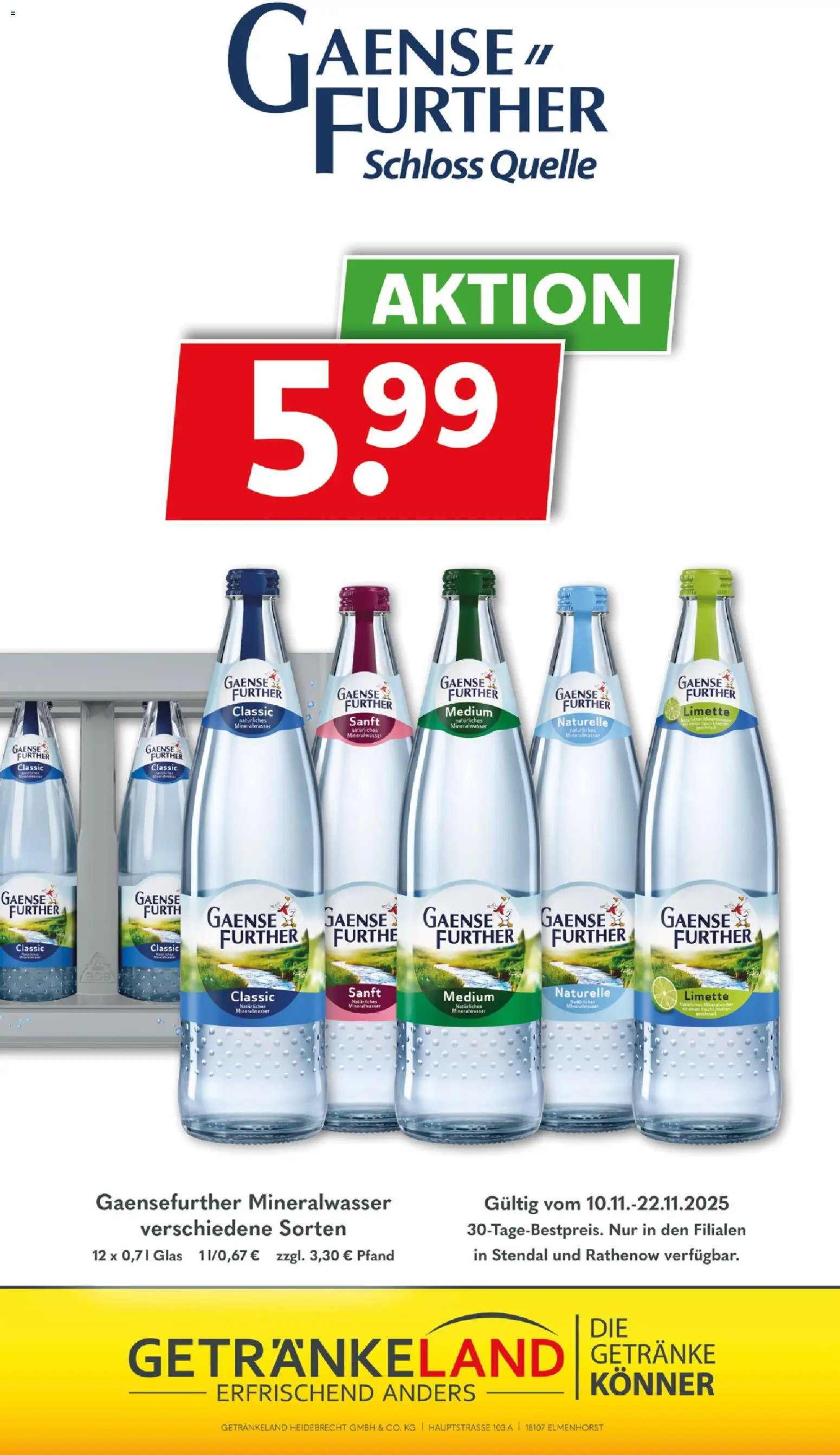 Getränkeland Prospekt 	 – gültig ab 10.11.2025 | Seite: 12 | Produkte: Mineralwasser, Limette